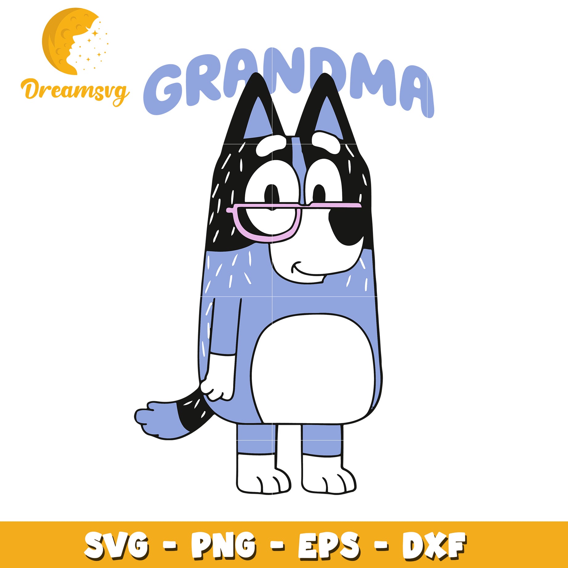 Grandma Dog SVG PNG EPS DXF Cut File