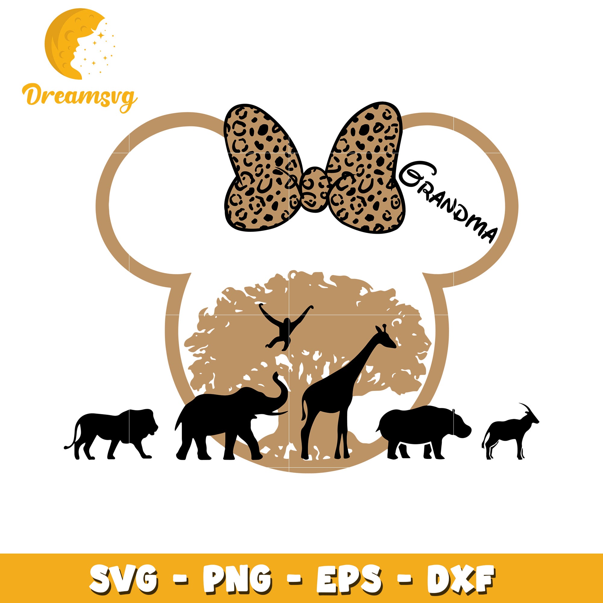 Grandma Safari Mickey Mouse SVG PNG EPS DXF