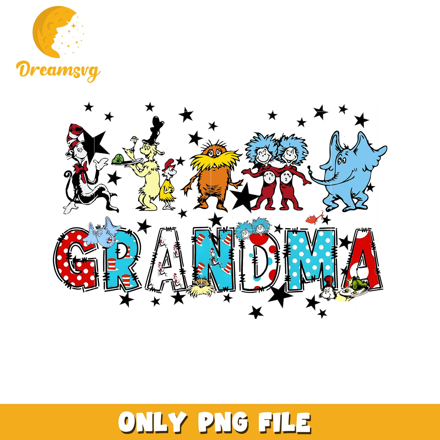 Grandma Seuss PNG Design