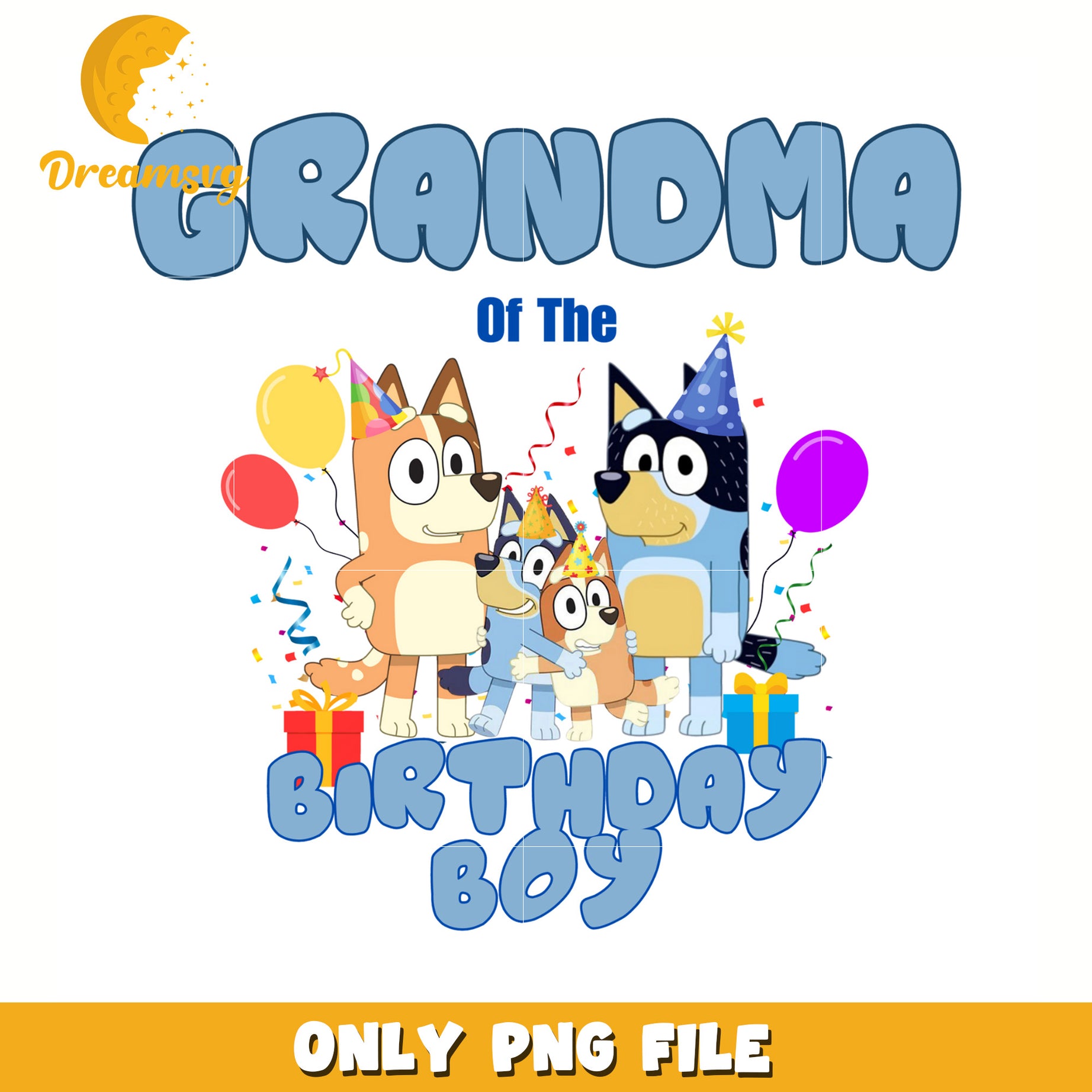 Grandma of the birthday boy png, bluey characters png, bluey toys png