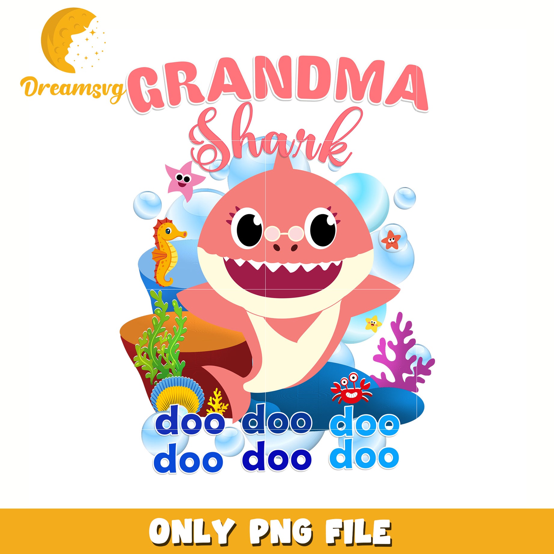 Grandma shark png, baby shark toys png, baby shark song png