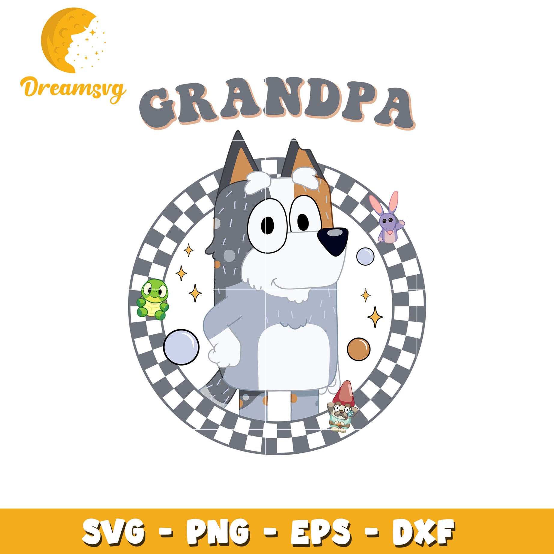 Grandpa Dog SVG Cut File