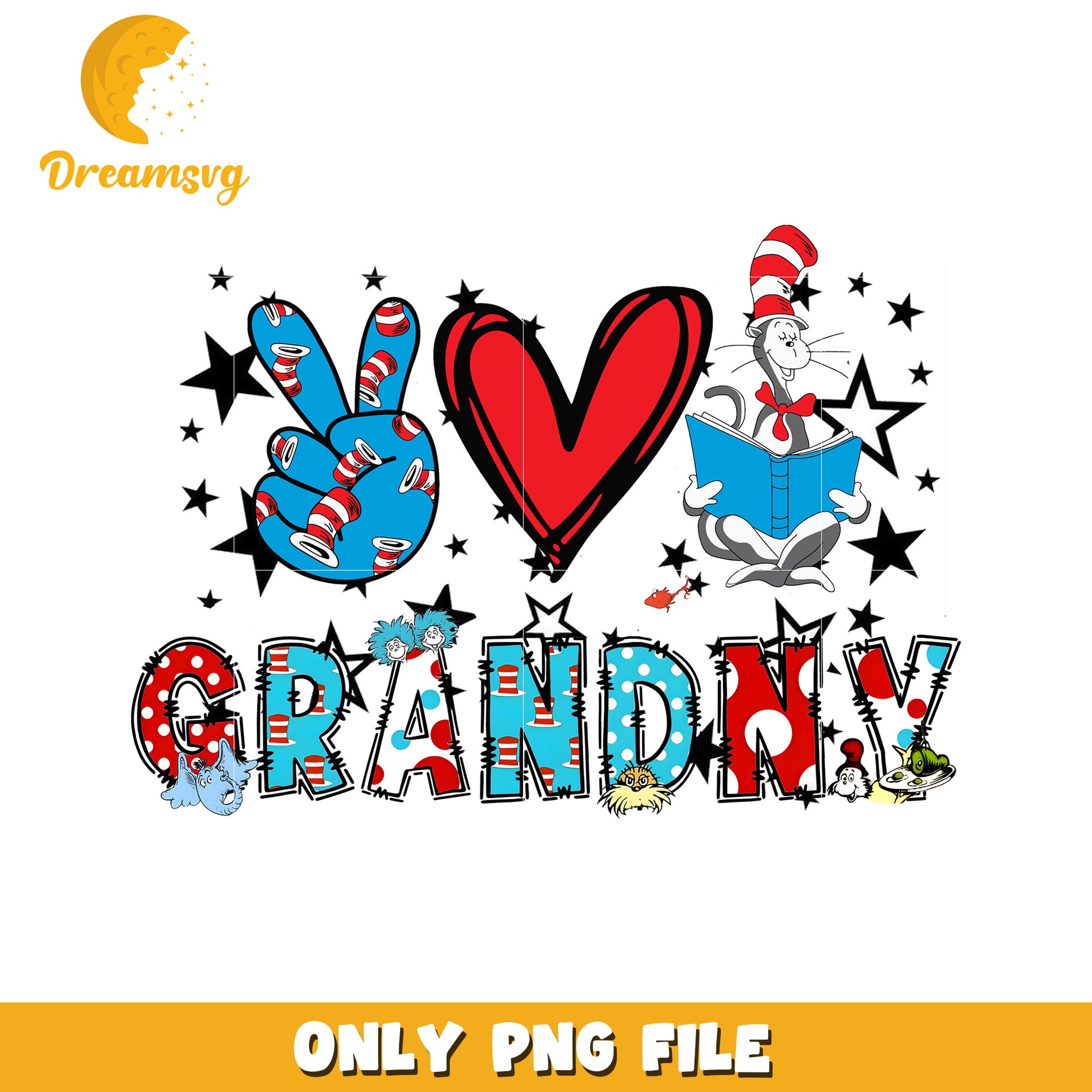 Grandy PNG Sublimation Design