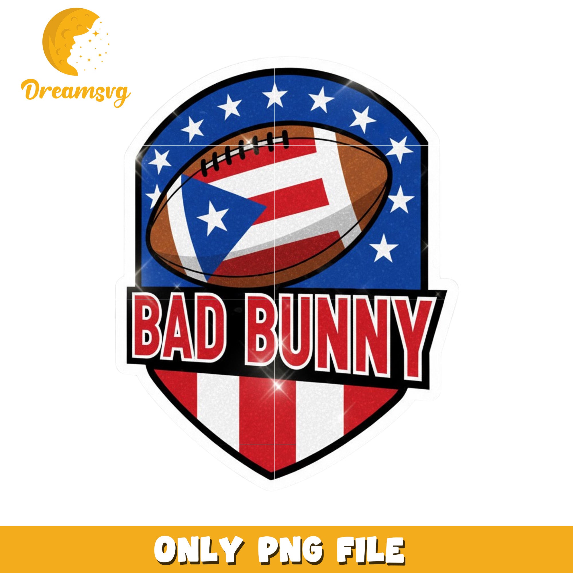 Graphic logo bad bunny png, super bowl merch png, nfl season png