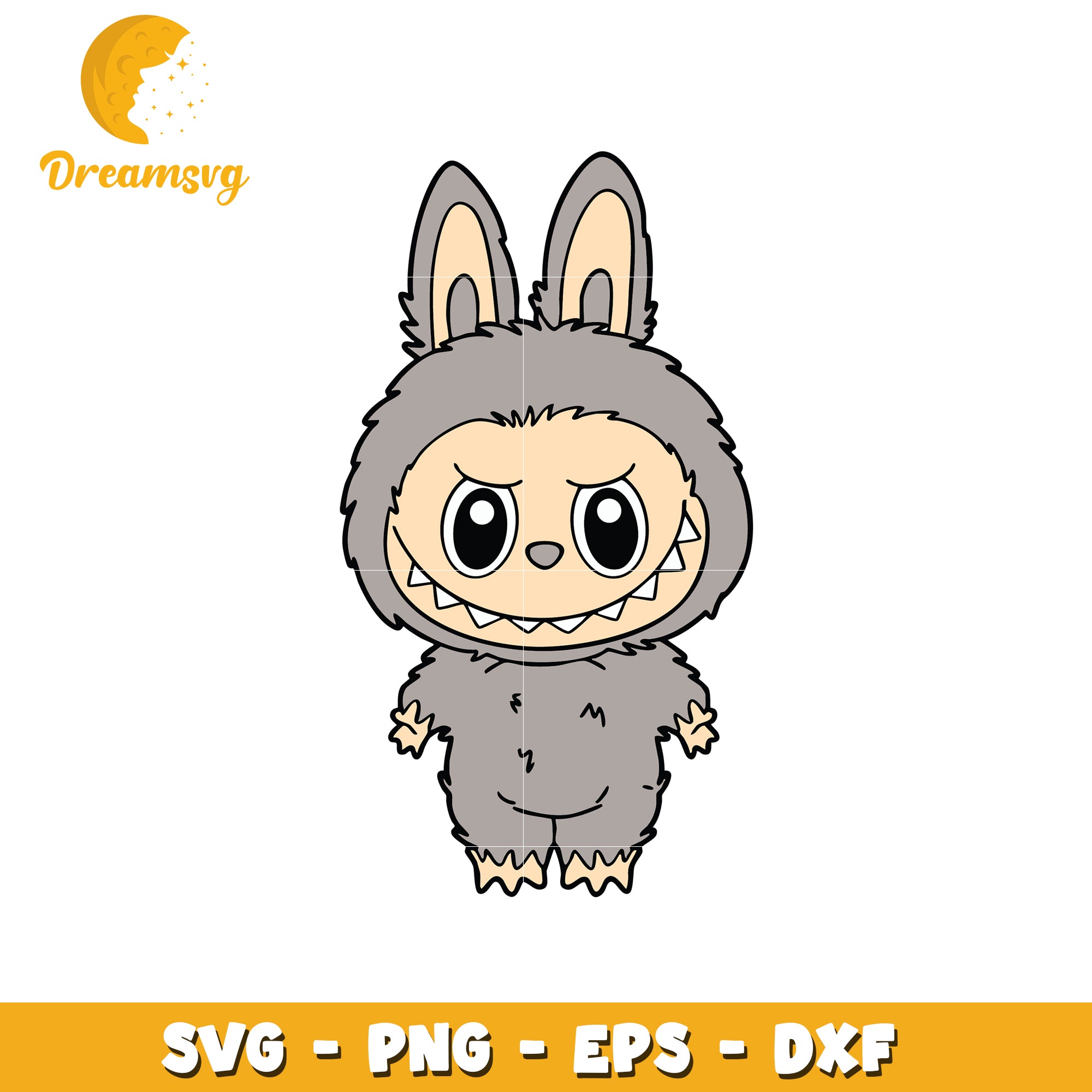Gray labubu labubu svg, secret labubu svg, labubu amazon svg