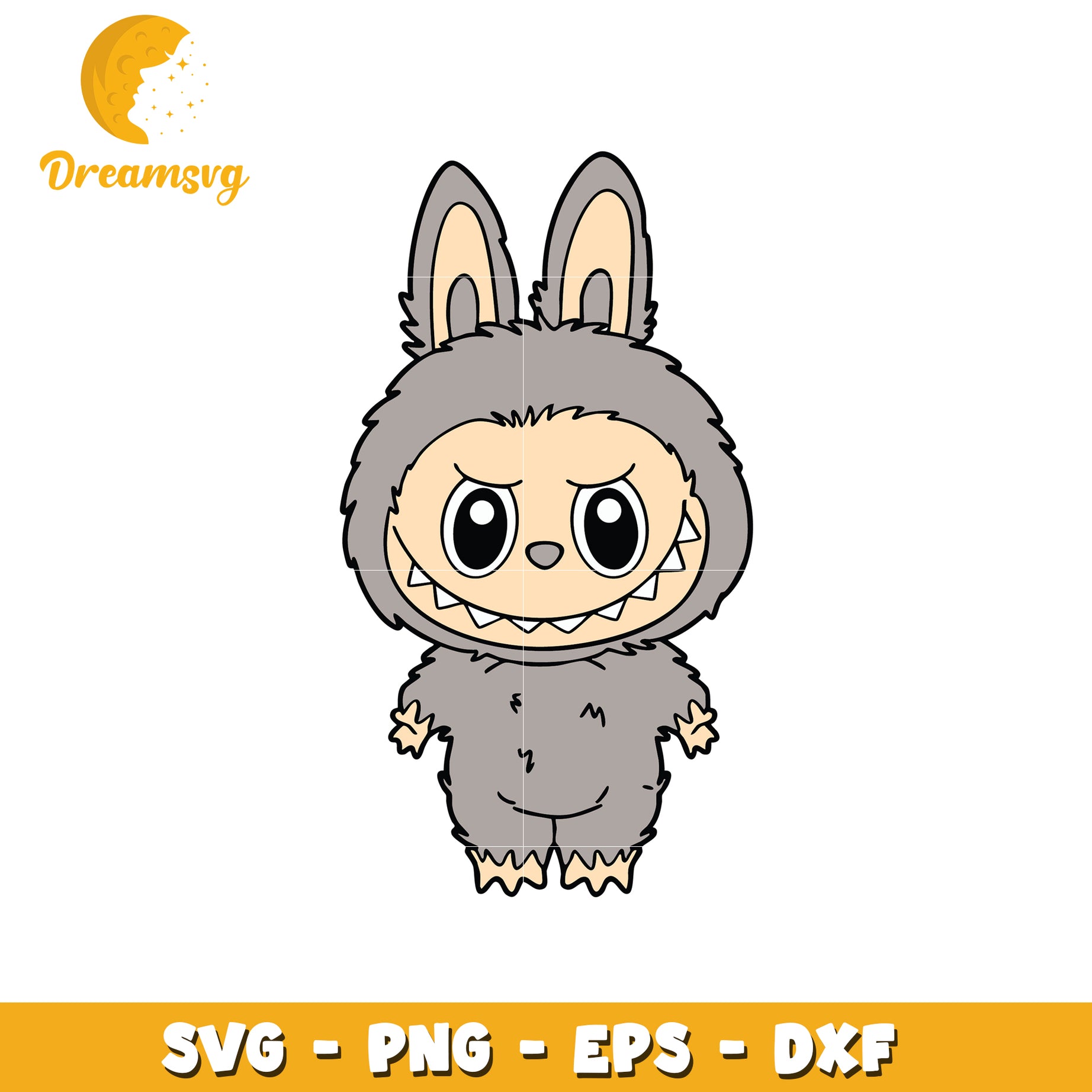 Gray labubu labubu svg, secret labubu svg, labubu amazon svg
