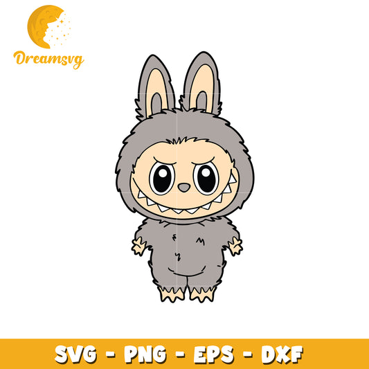 Gray labubu labubu svg, secret labubu svg, labubu amazon svg