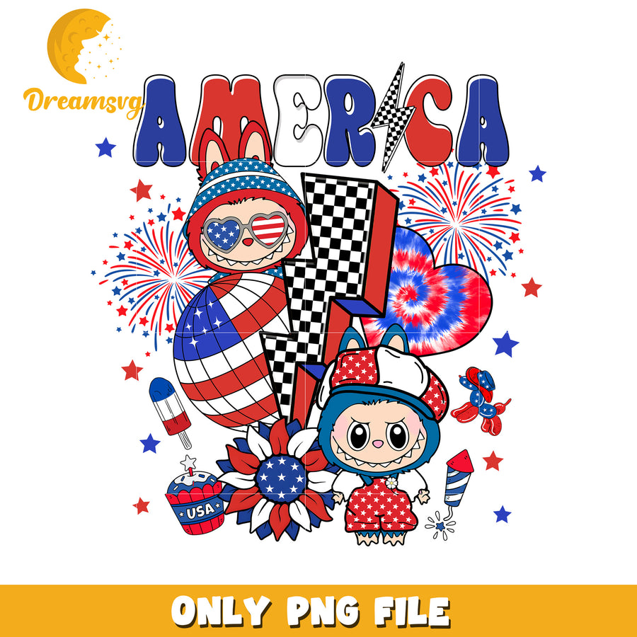 Great america design png, cute labubu​ png, labubu cartoon​ png