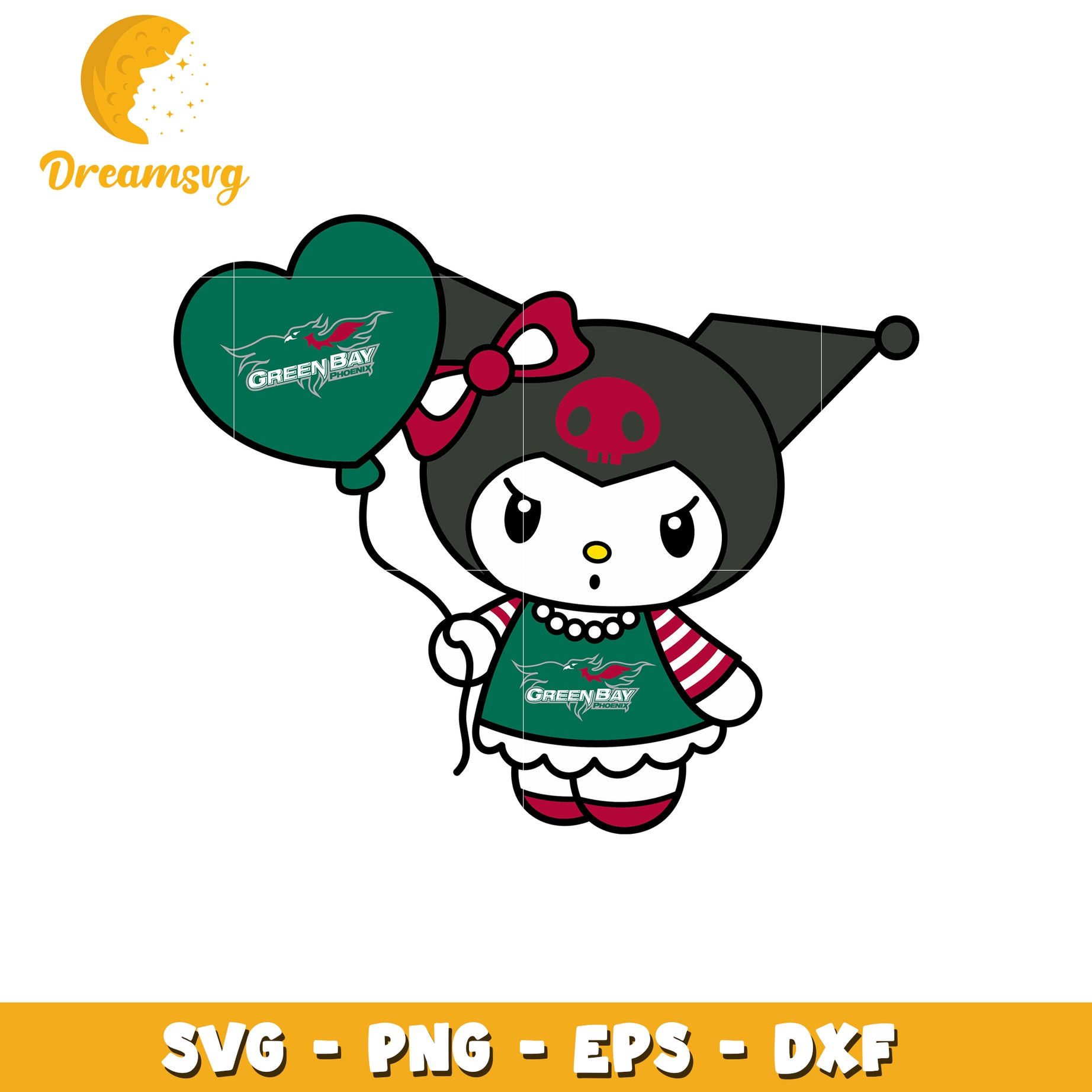 Green Bay Phoenix Kuromi SVG Design
