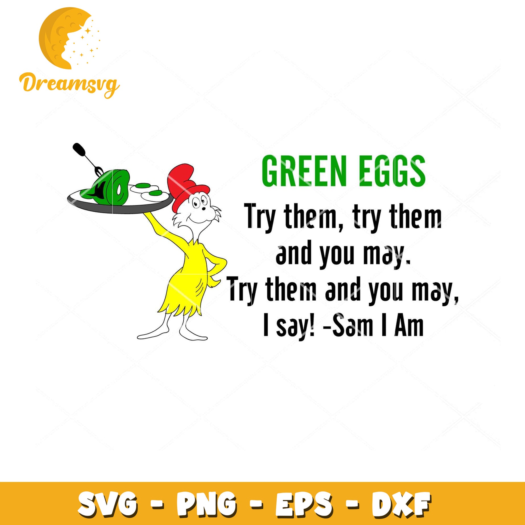 Green Eggs Sam I Am SVG Cut File