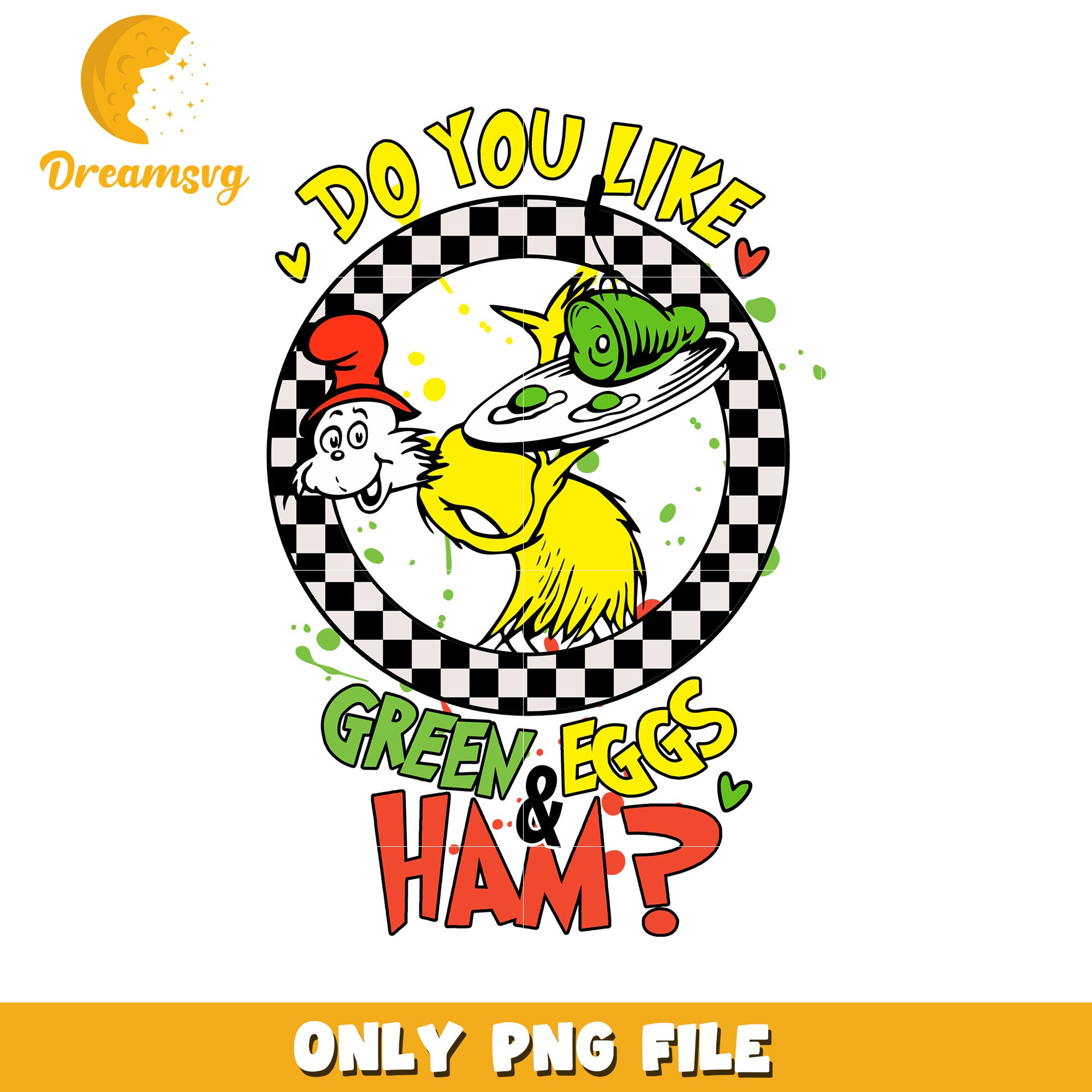 Green Eggs & Ham PNG Sublimation