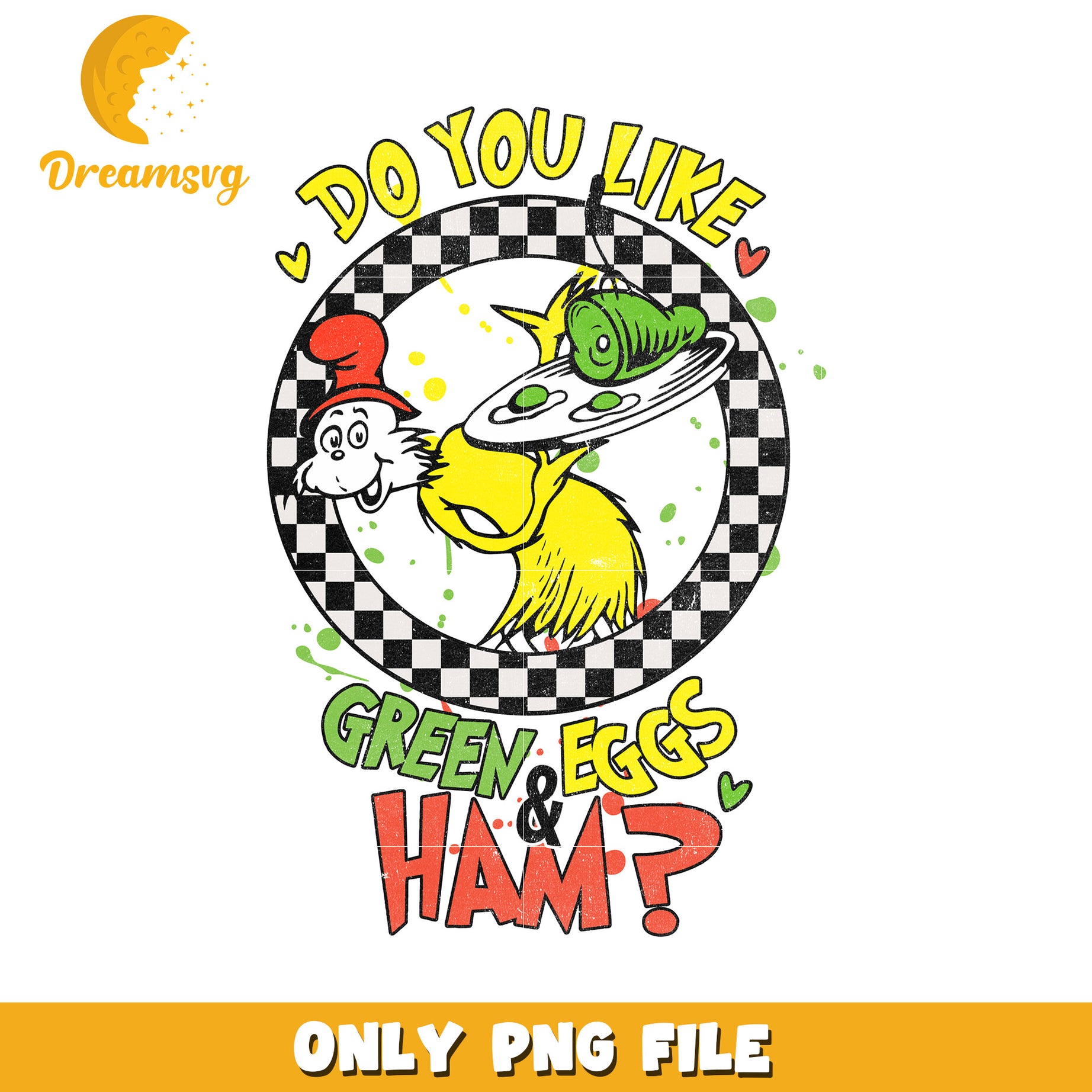 Green Eggs and Ham Fun Art PNG Download for Kids