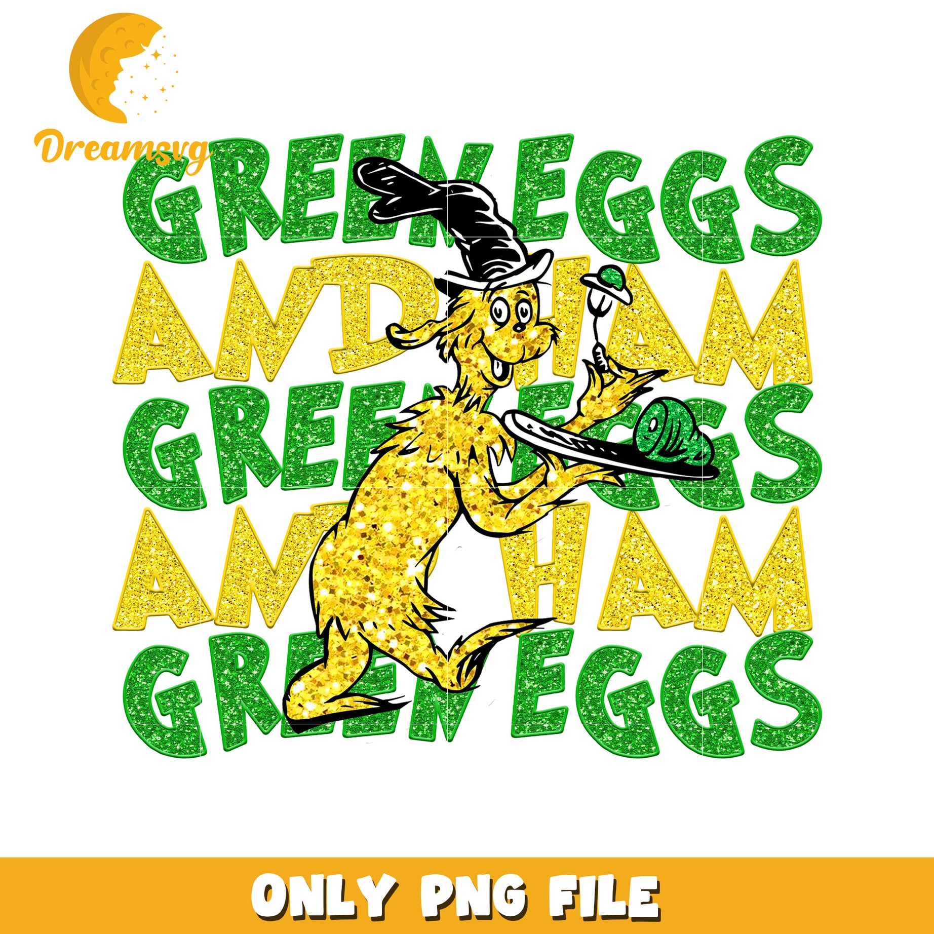 Green Eggs and Ham PNG Sublimation