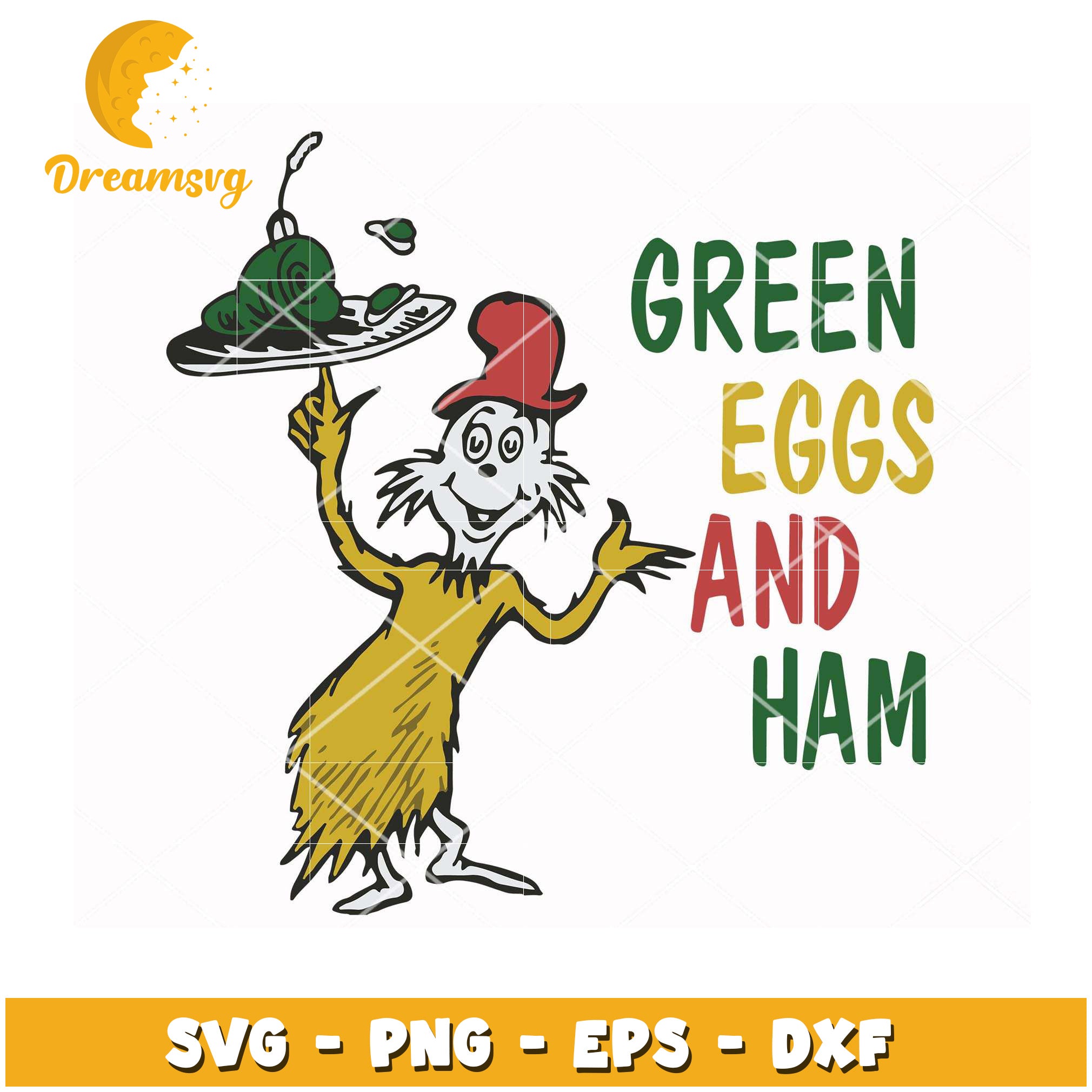 Green Eggs and Ham SVG Download Fun Whimsical Art Design