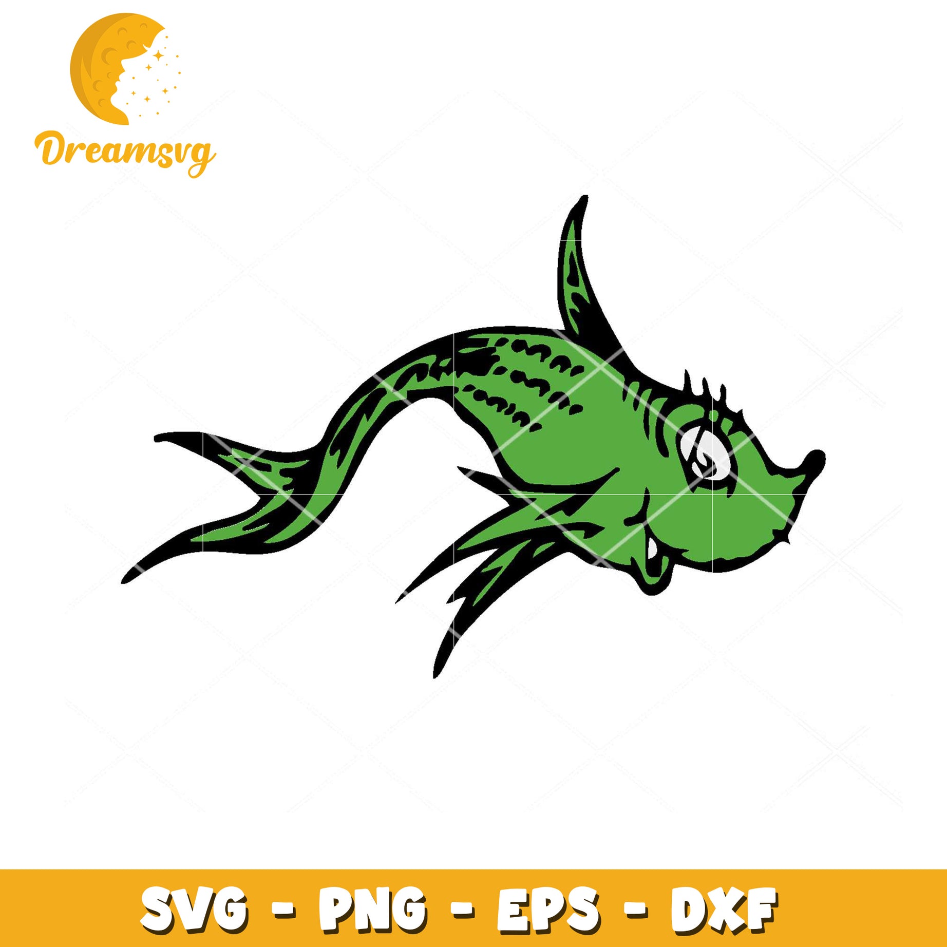 Green Fish SVG Instant Download