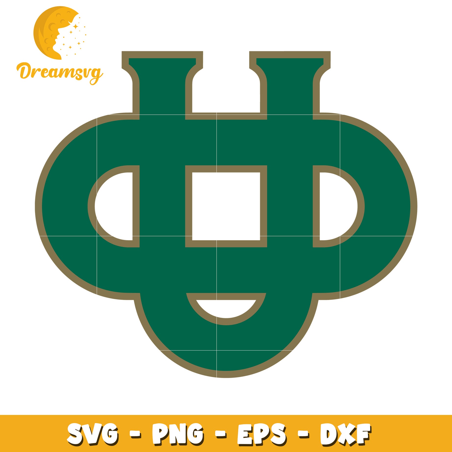 Green H Logo SVG PNG EPS DXF Cut File