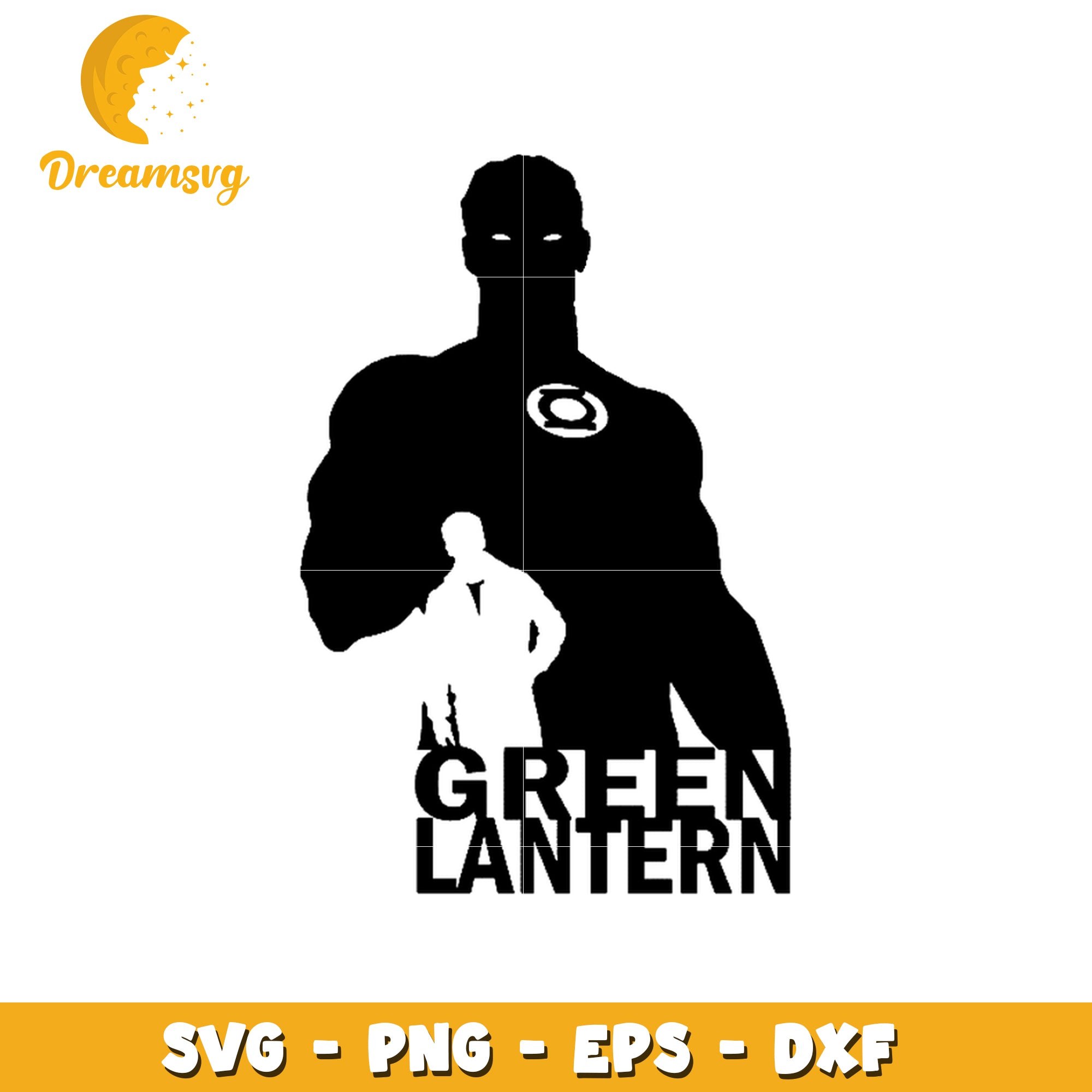 Green Lantern SVG Silhouette PNG EPS DXF