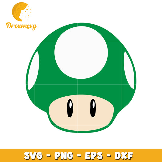 Green Mushroom SVG PNG EPS DXF Cut File