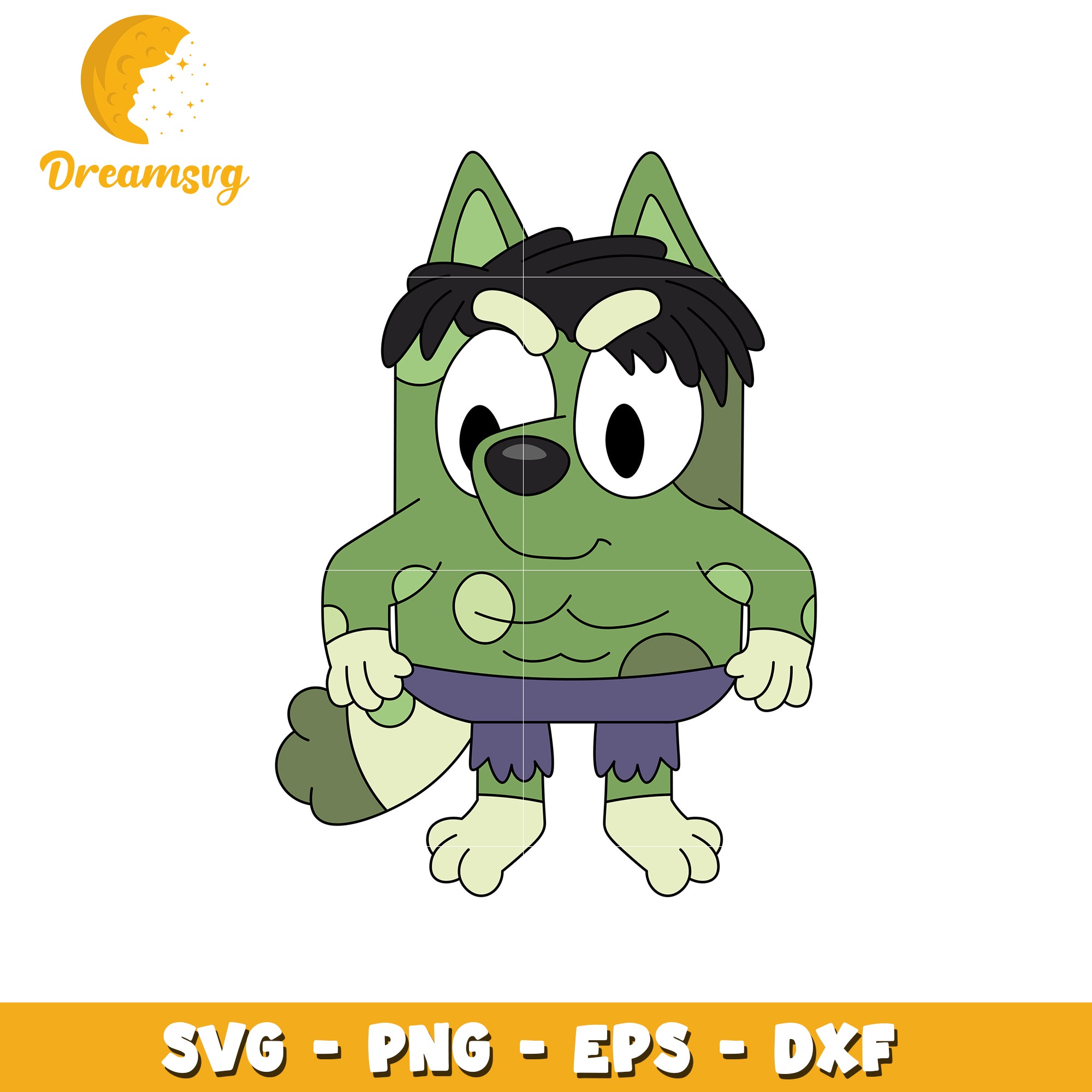 Green Puppy SVG Cut File