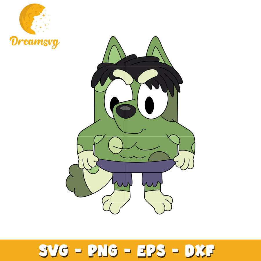 Green Puppy SVG Cut File