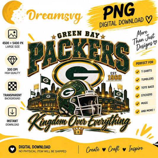 Green Bay Packers Kingdom Over Everything Lambeau Field PNG