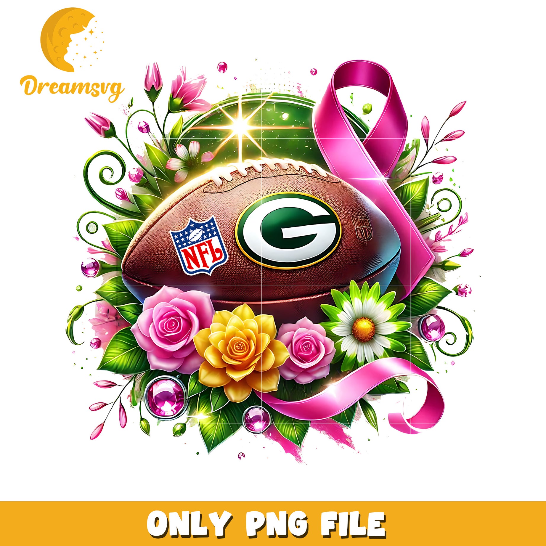 Green bay packers flowers png, nfl football png, nfl playoffs png