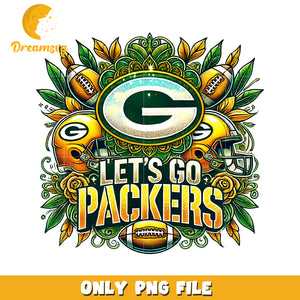 Green bay packers let's go png, nfl games png, nfl png