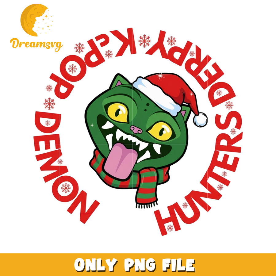 Green derpy logo png, kpop demon hunters​ png, christmas lights png