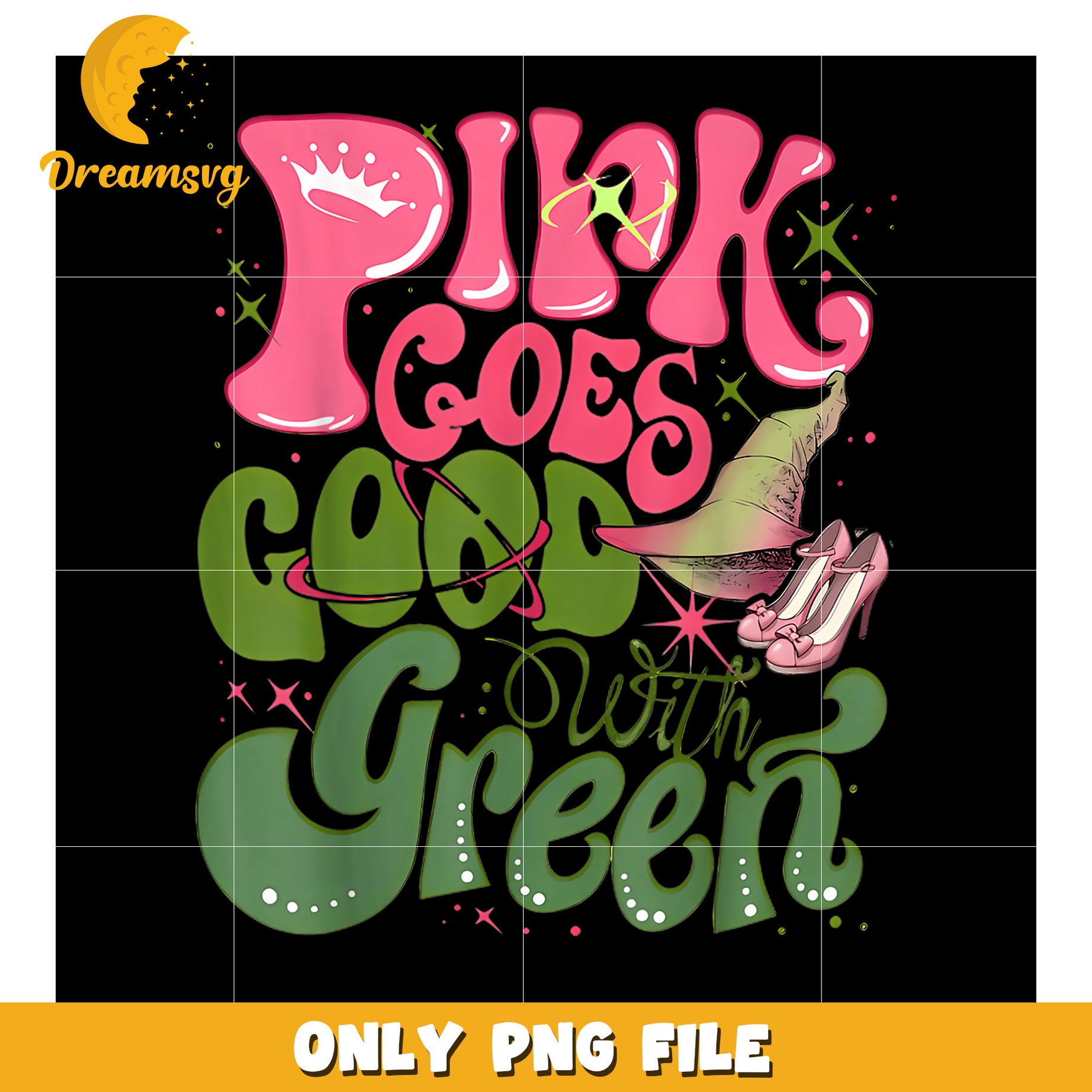 Green goes with pink png, movie hype png, wicked friends png
