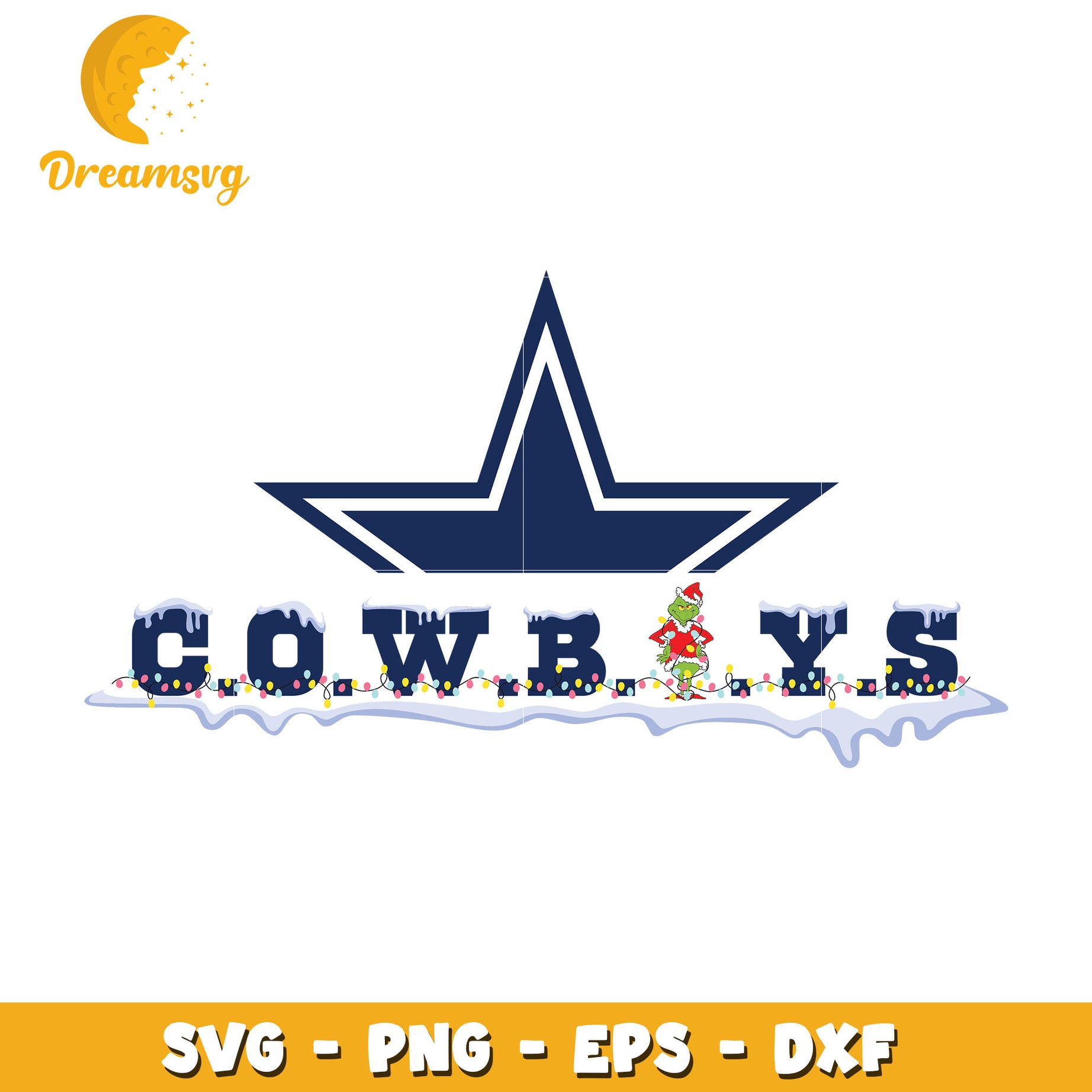 Grinch Dallas Cowboys Christmas svg, ncaa team svg, christmas svg