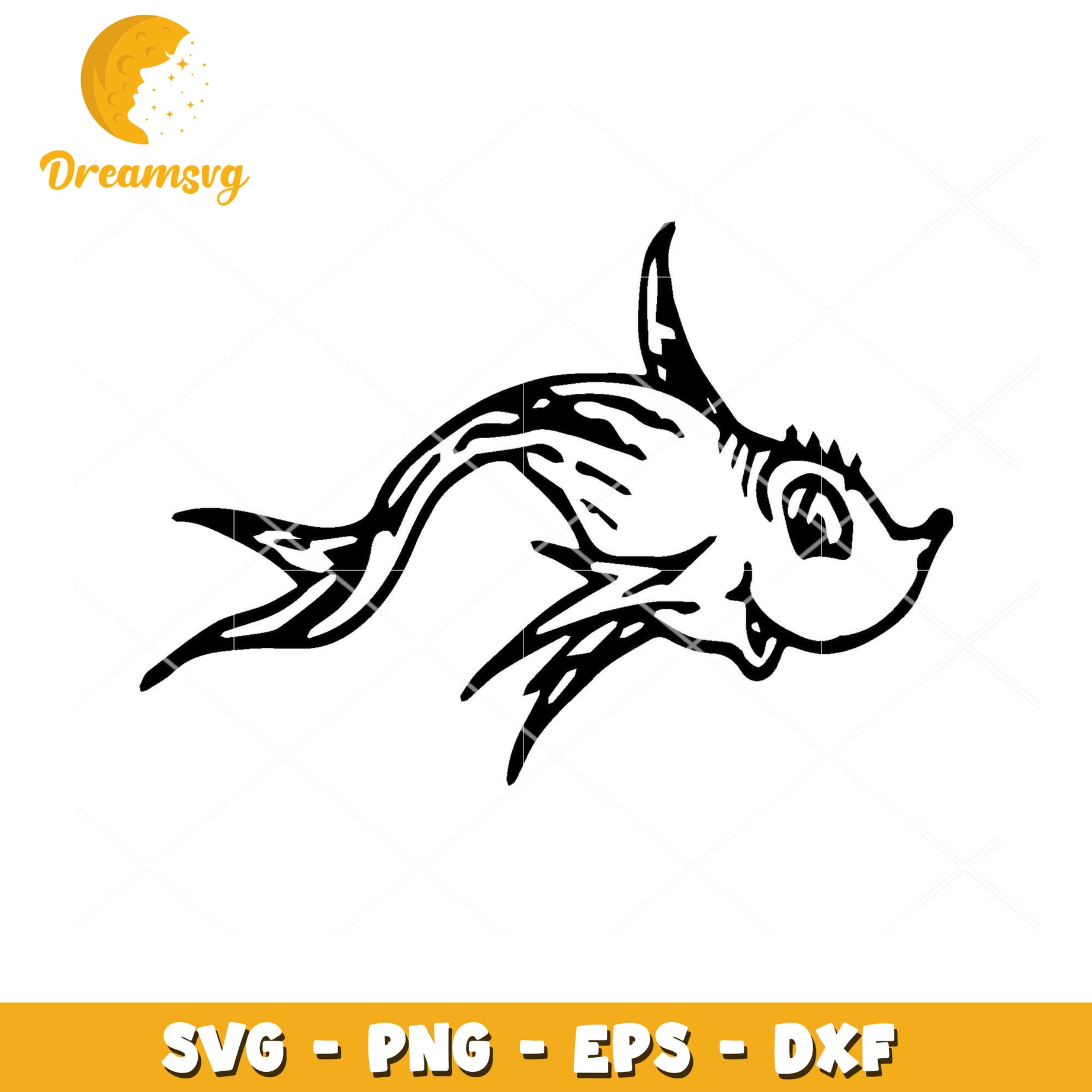 Grinch Fish SVG Cut File