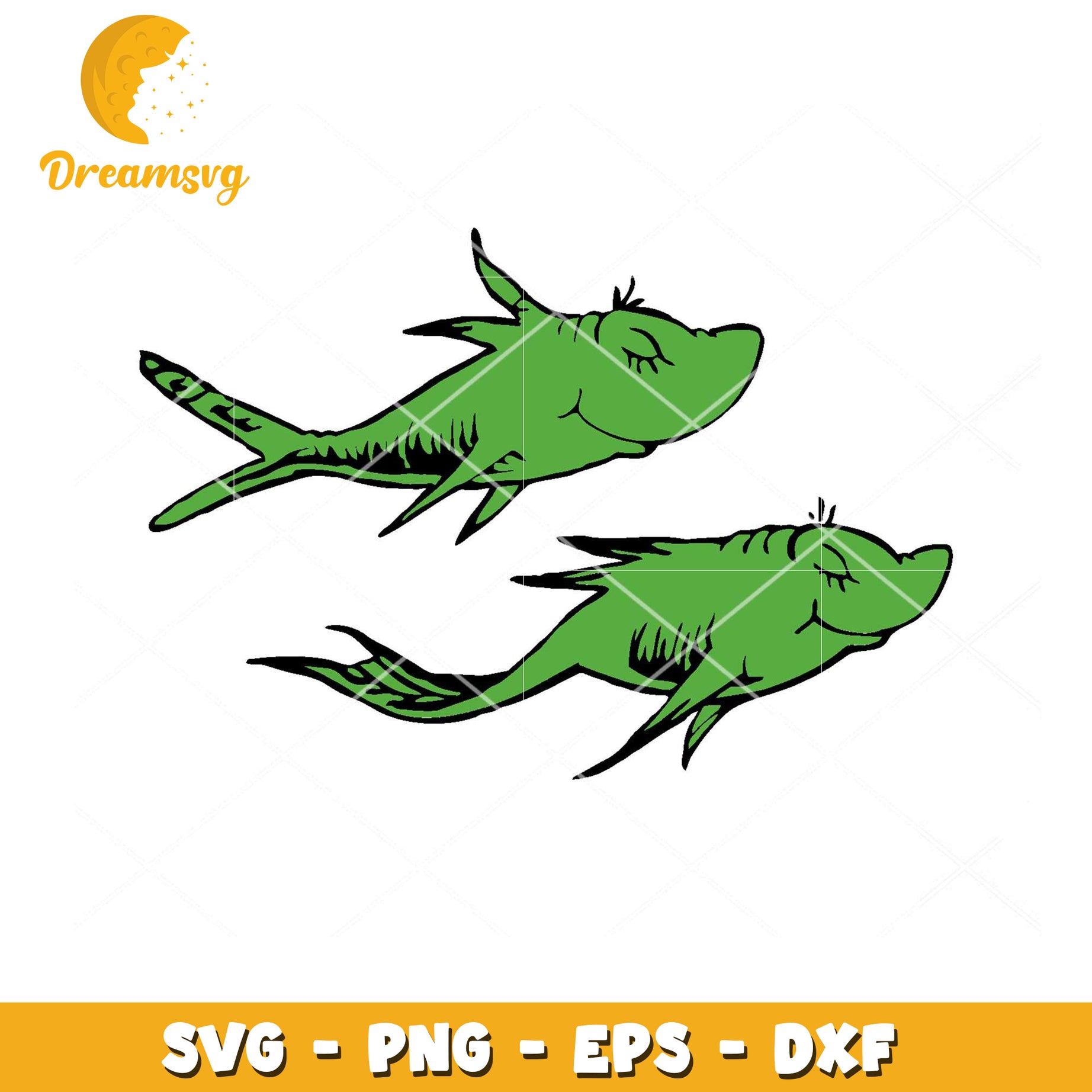 Grinch Fish SVG Cut Files