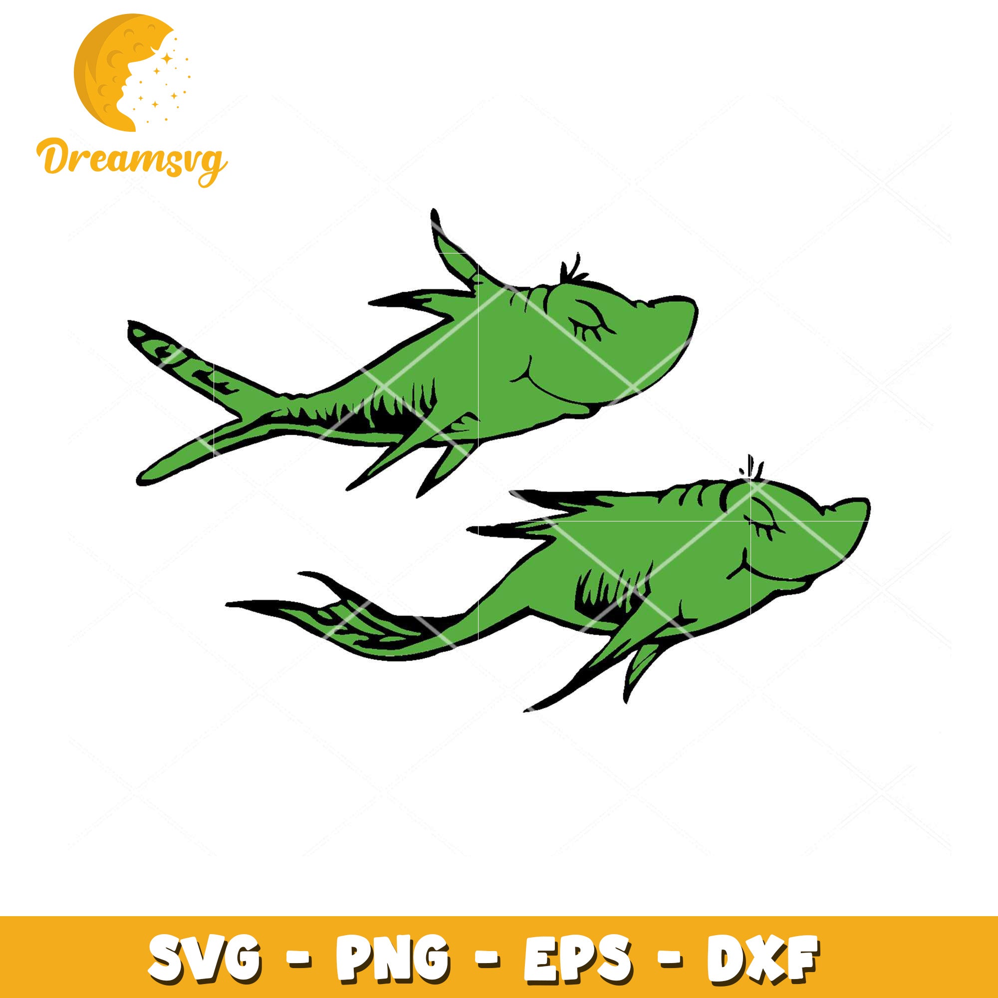 Grinch Fish SVG Cut Files