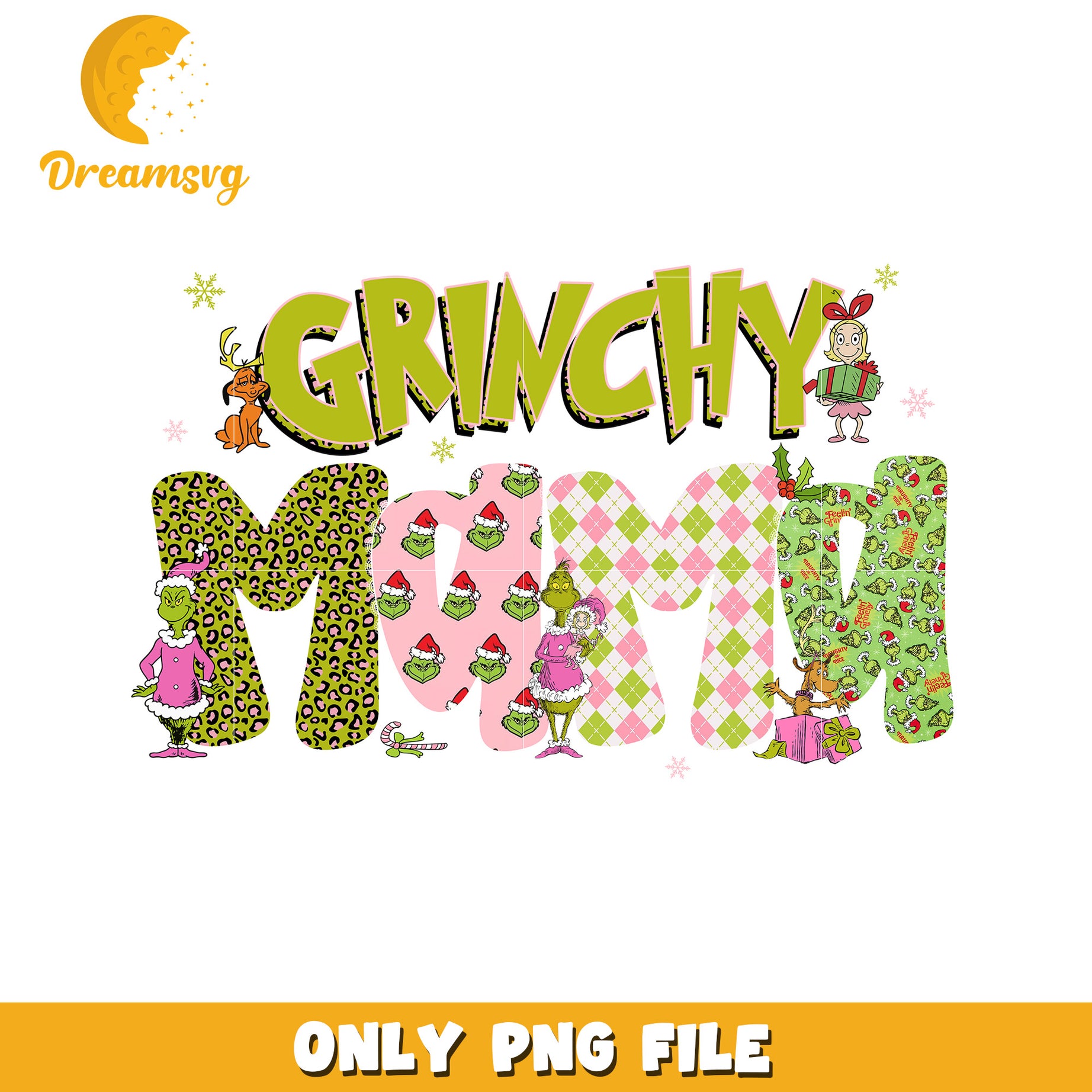 Grinch Mama png, disney celebration png, christmas dream png