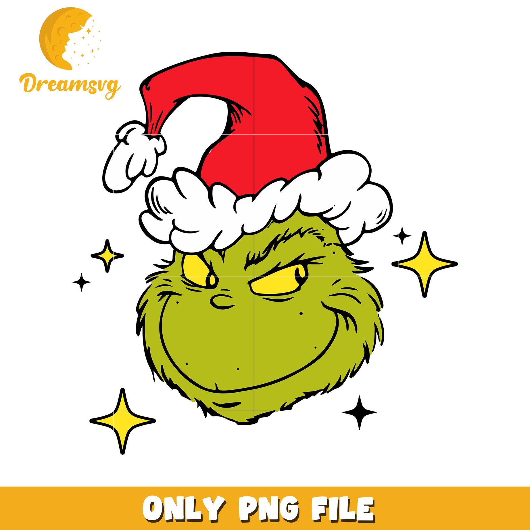 Grinch PNG Christmas Hat Clipart