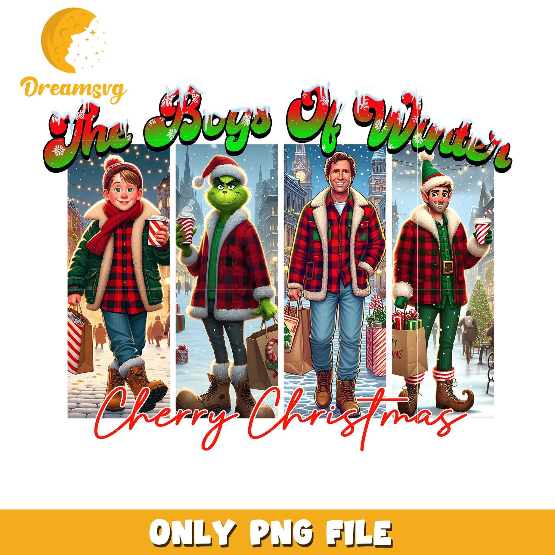 Grinch The boys of winter png, merry christmas sublimation​ png