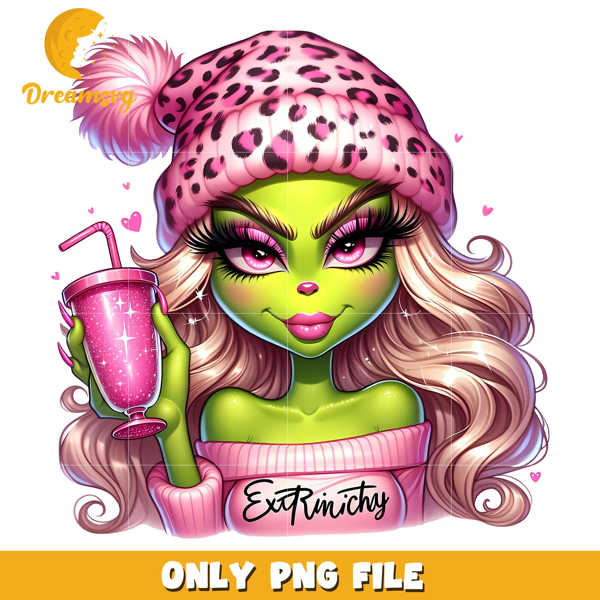 Grinch girl pink extrinichy png, Grinch png, christmas png