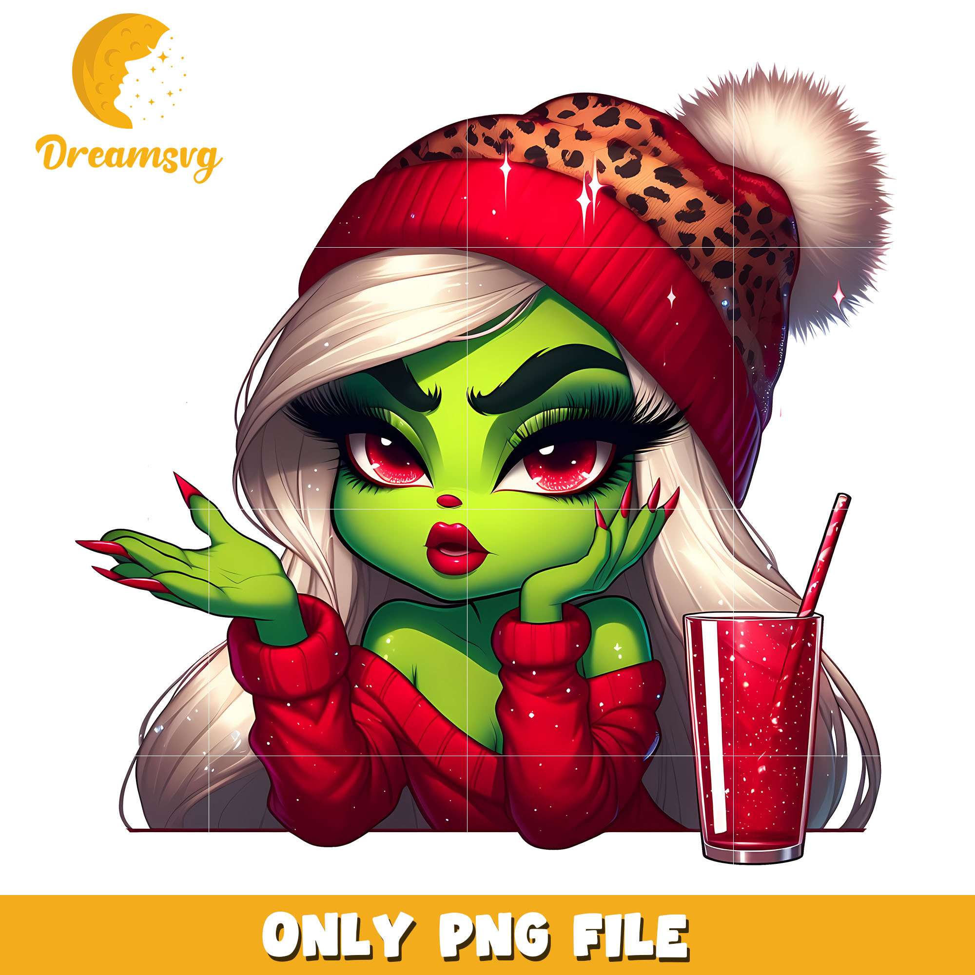 Grinch girl red png, grinch girl png, christmas png