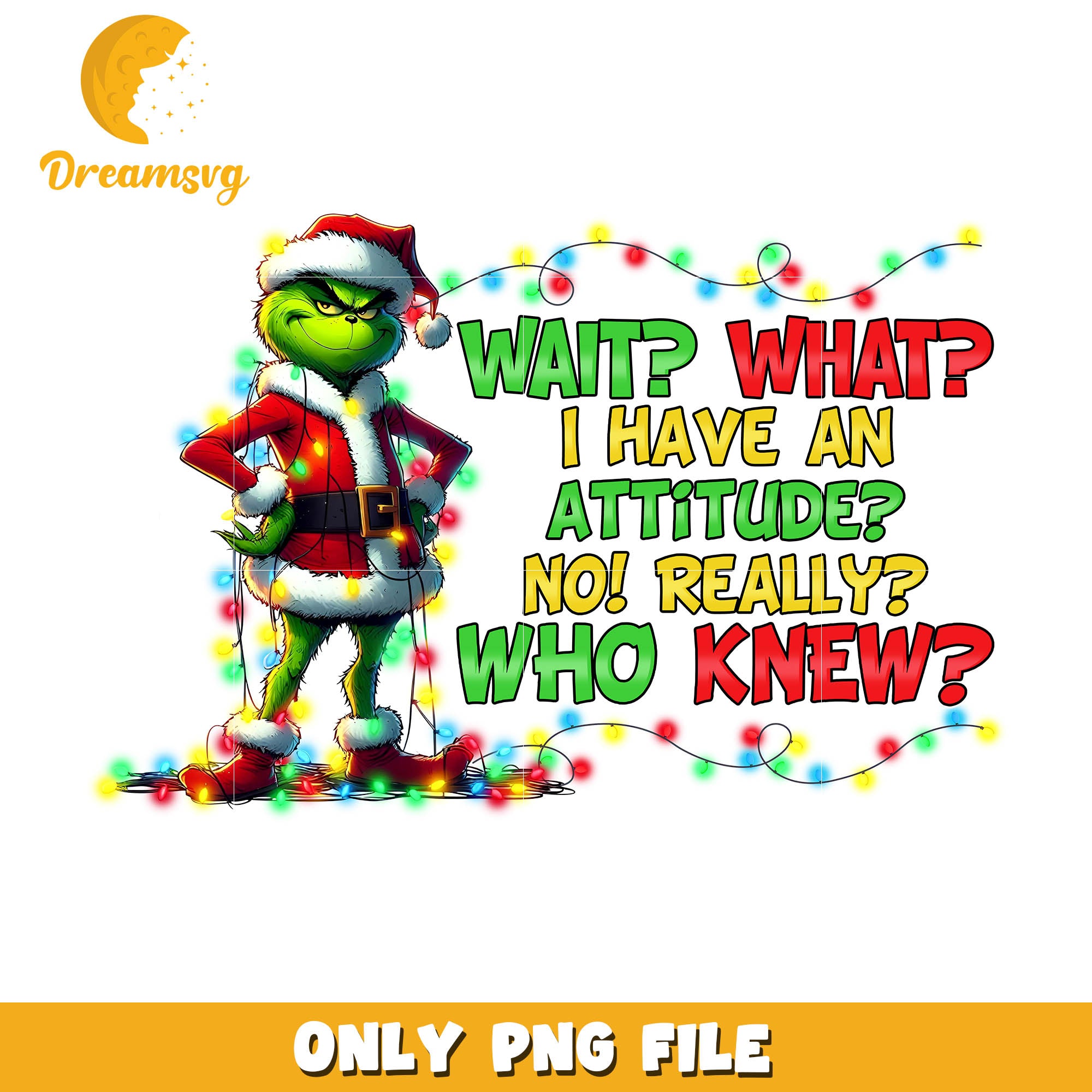 Grinch i have an attitude png, santa custome png, gricnh akimbo png