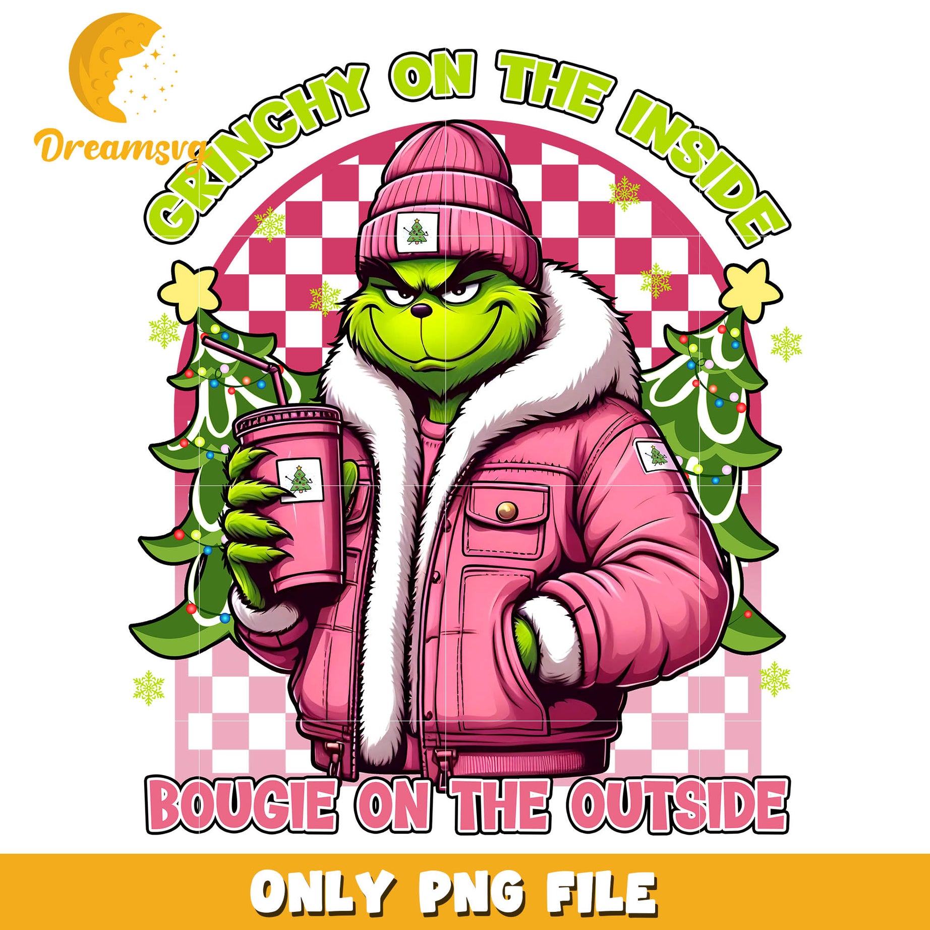 Grinch on the inside bougie on the outside png, the grinch png
