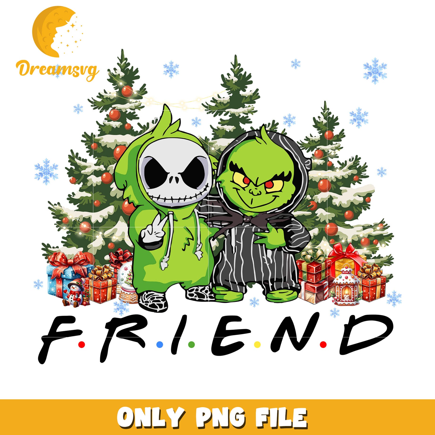 Grinch and ghost merry christmas png, christmas grinch decoration​ png