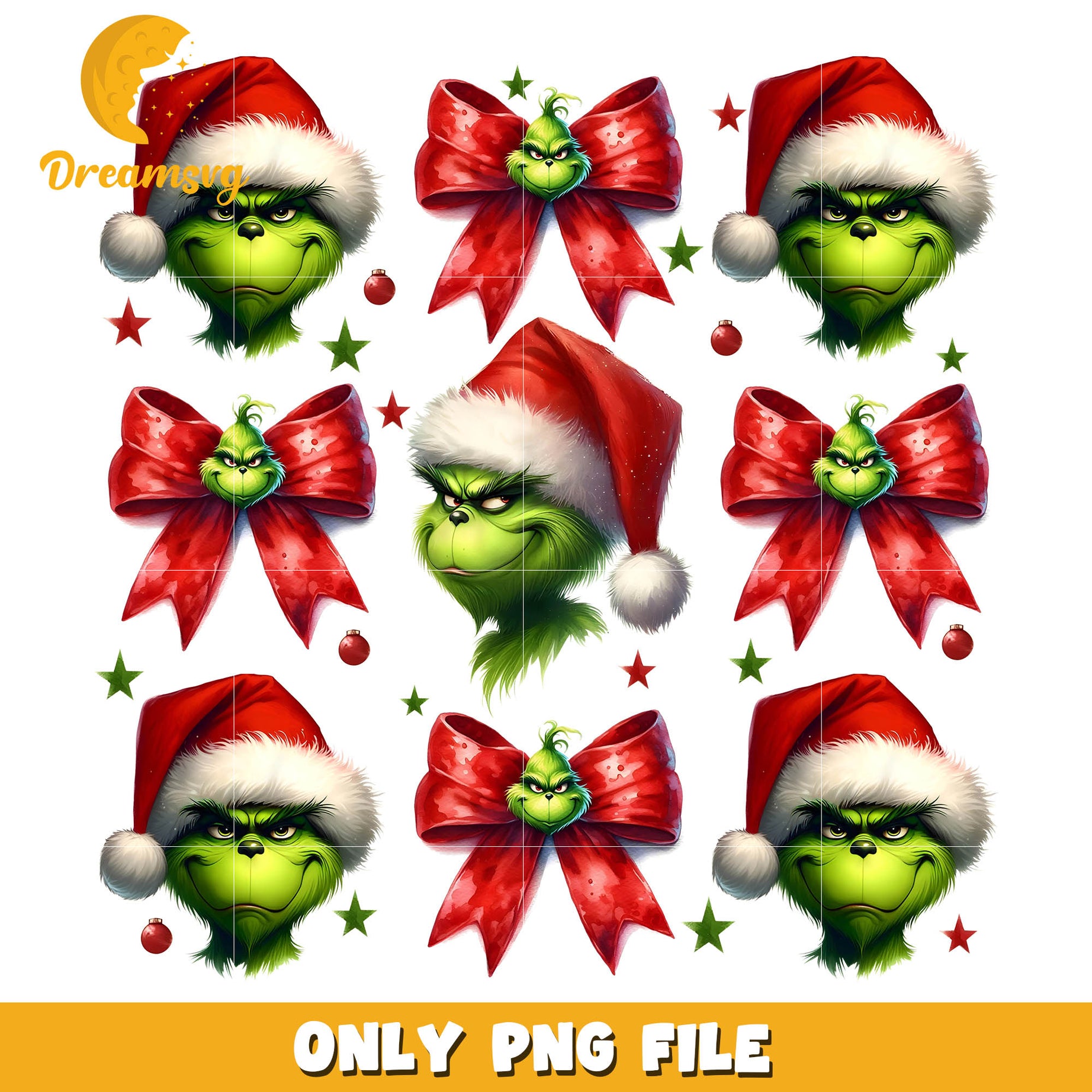 Grinch bow merry christmas png, grinch who stole christmas cartoon​ png