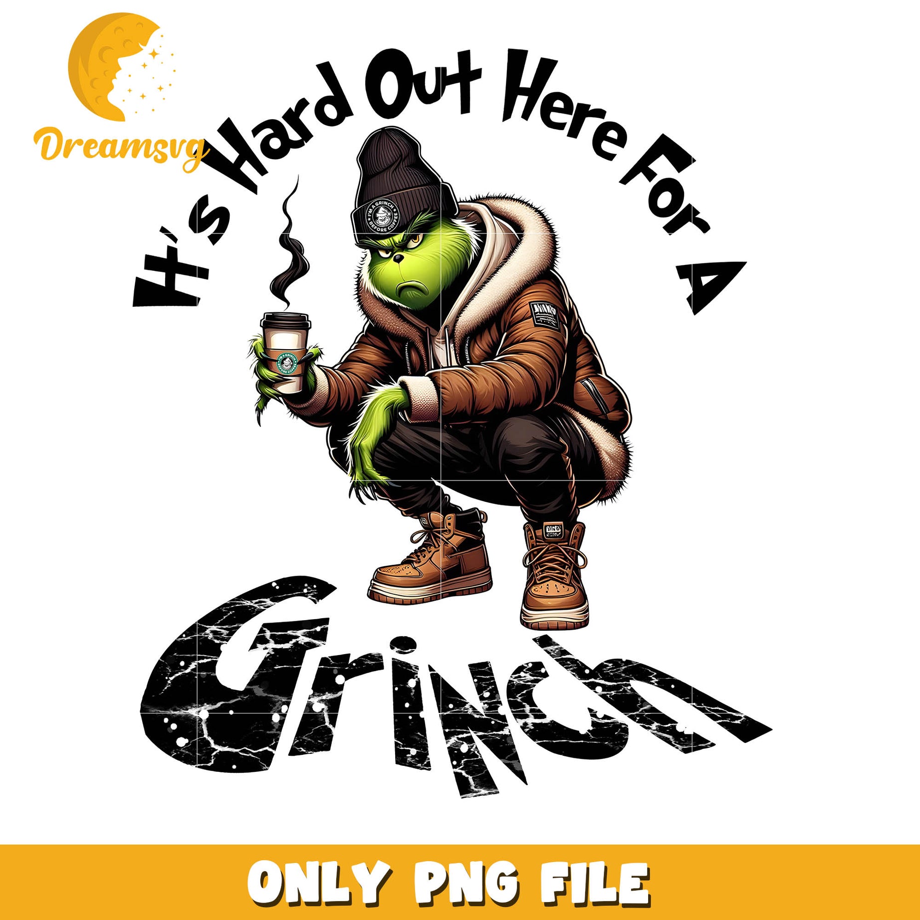 Grinch cool it's hard to out here for A png, i'm a grinch before coffee​ png