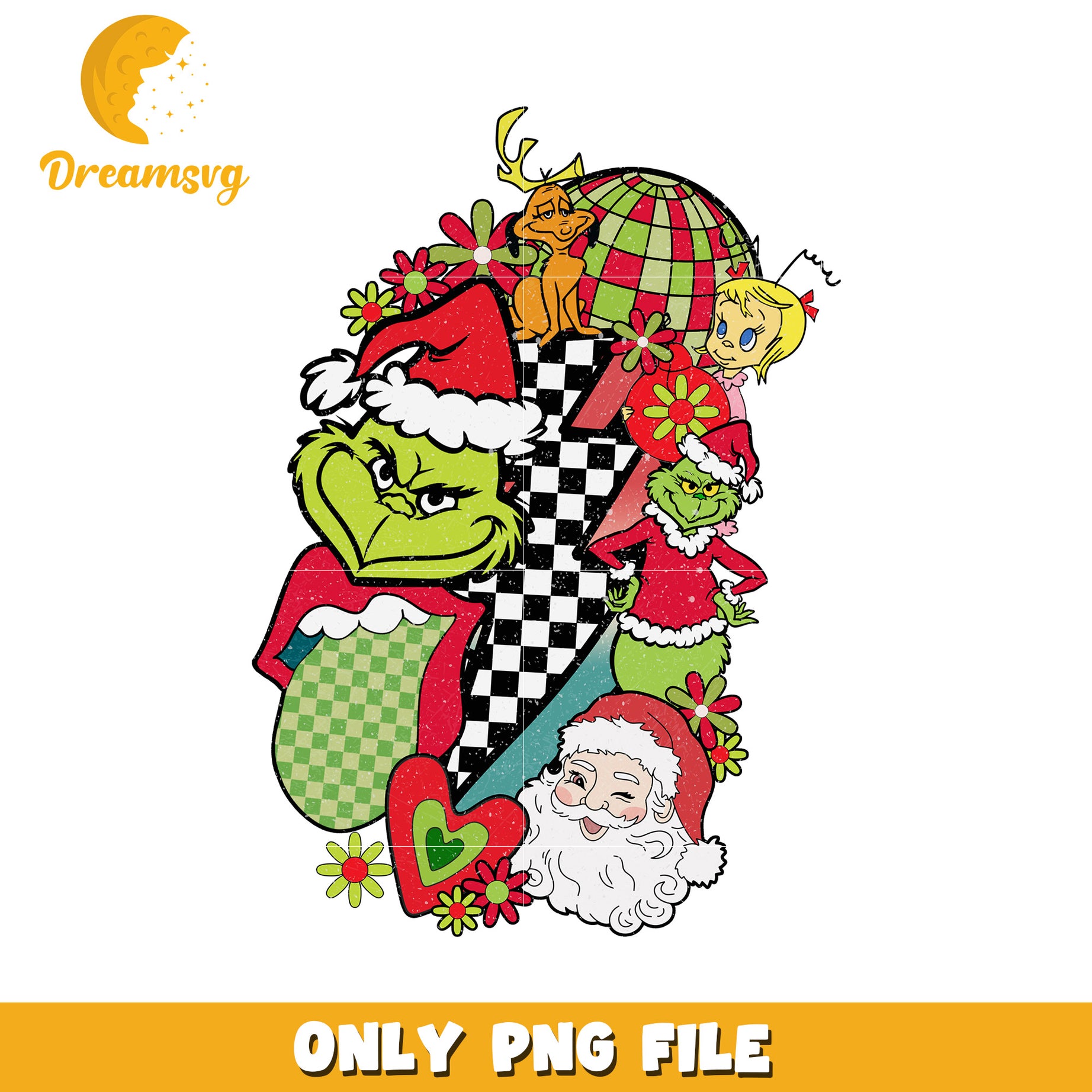 Grinch design png, white christmas​ png, christmas snow png