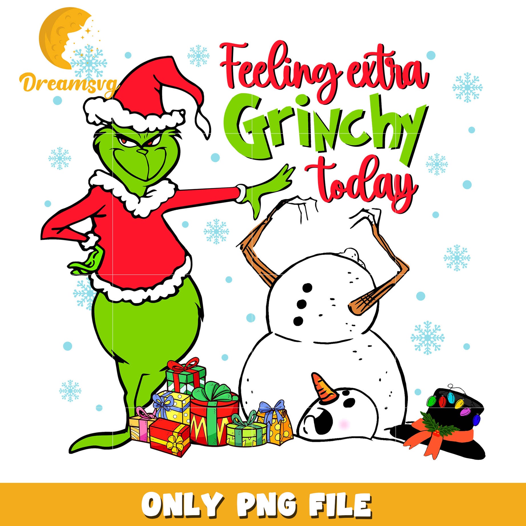 Grinch feeling extra today cartoon png, grinch feelings​ png