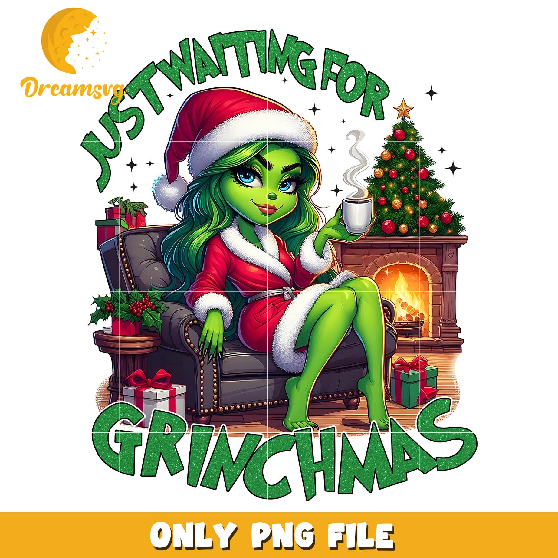 Grinch female waiting for grichmas png, female grinch characters​ png