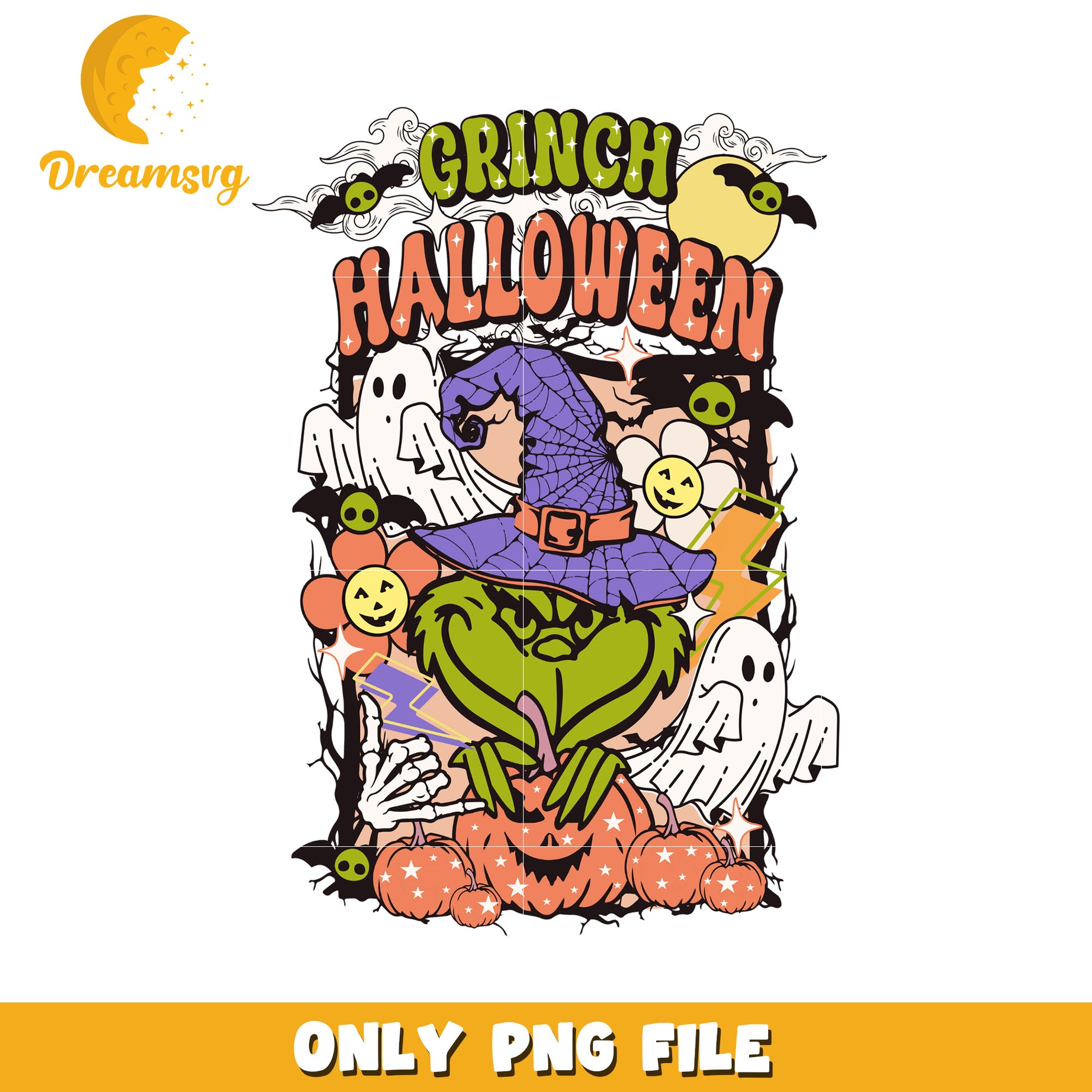 Grinch halloween png, halloween movies​ png, halloween wallpaper​ png