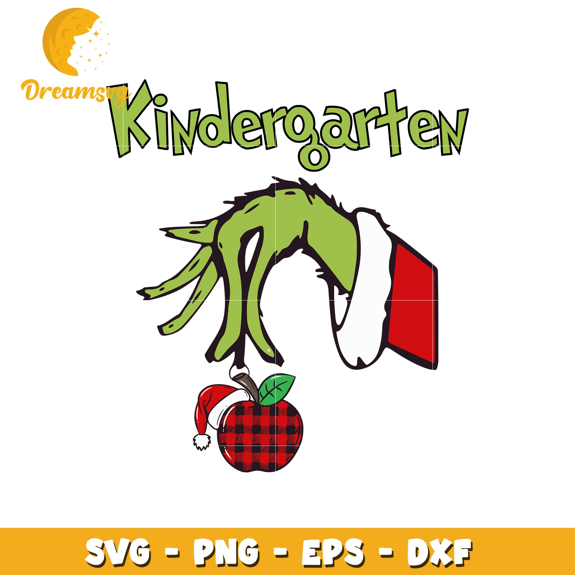 Grinch hand kindergarten svg, Grinch hand svg, christmas svg