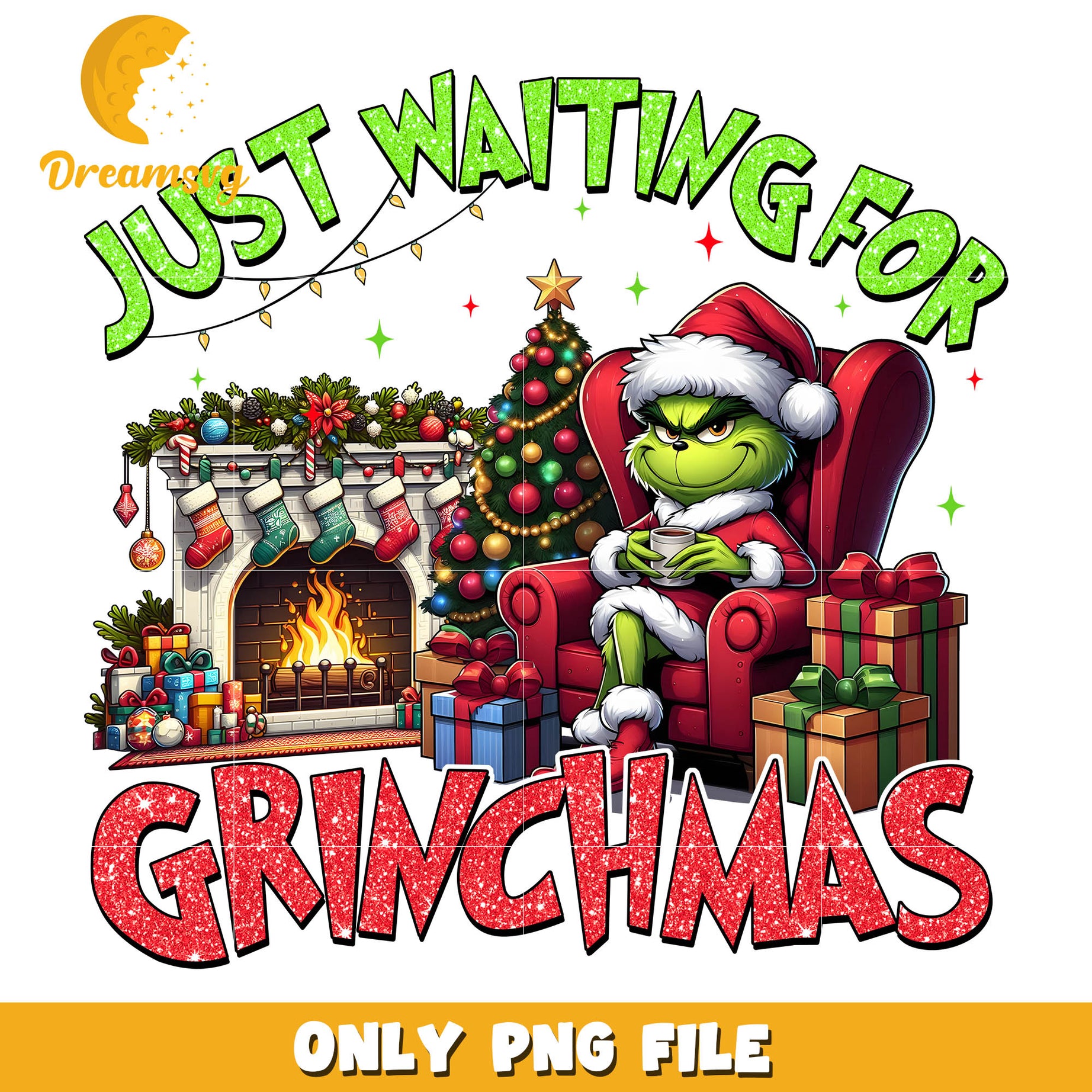 Grinch heater waiting for christmas png, grinch cartoon​ png