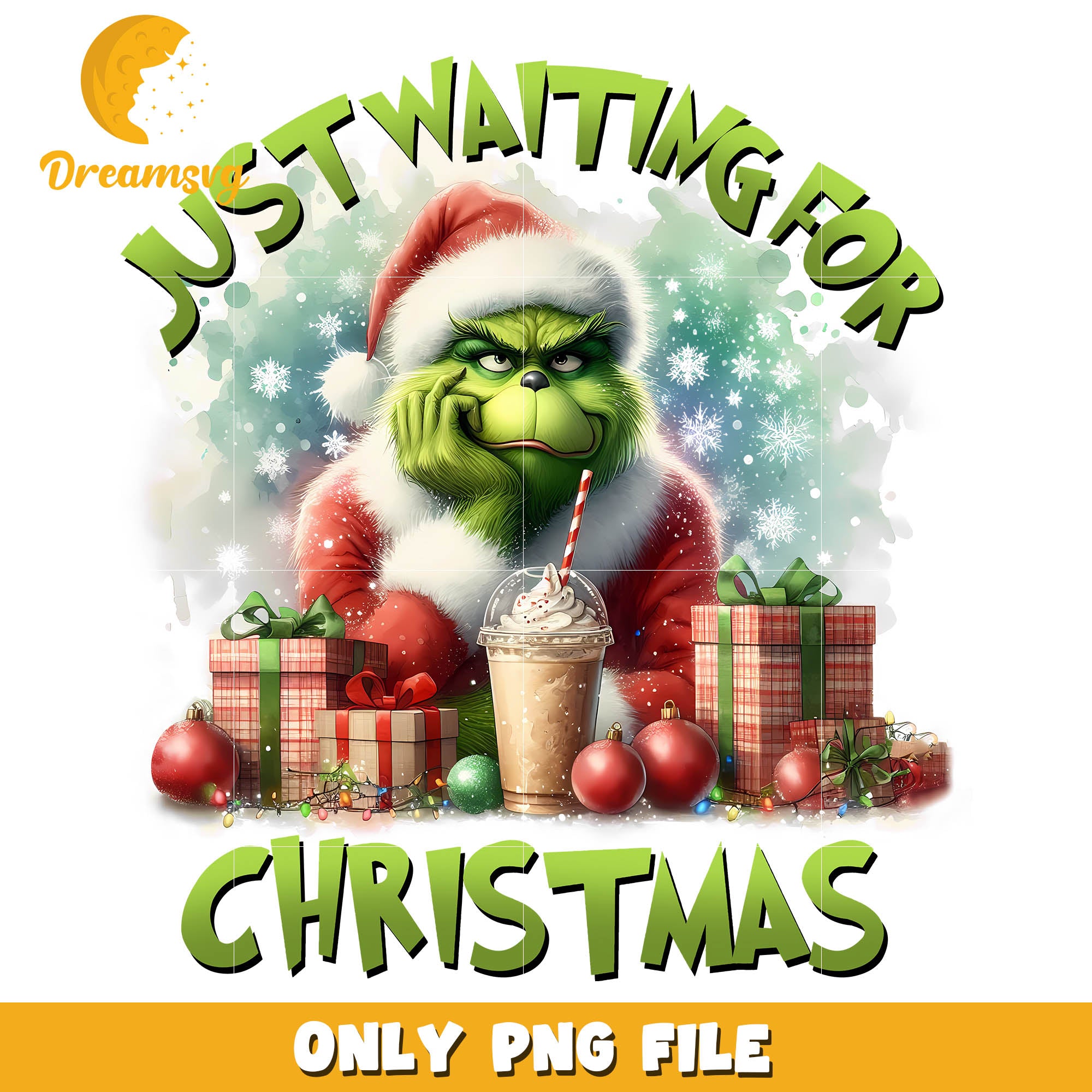 Grinch just waiting for christmas png, grinch stole christmas movie​ png